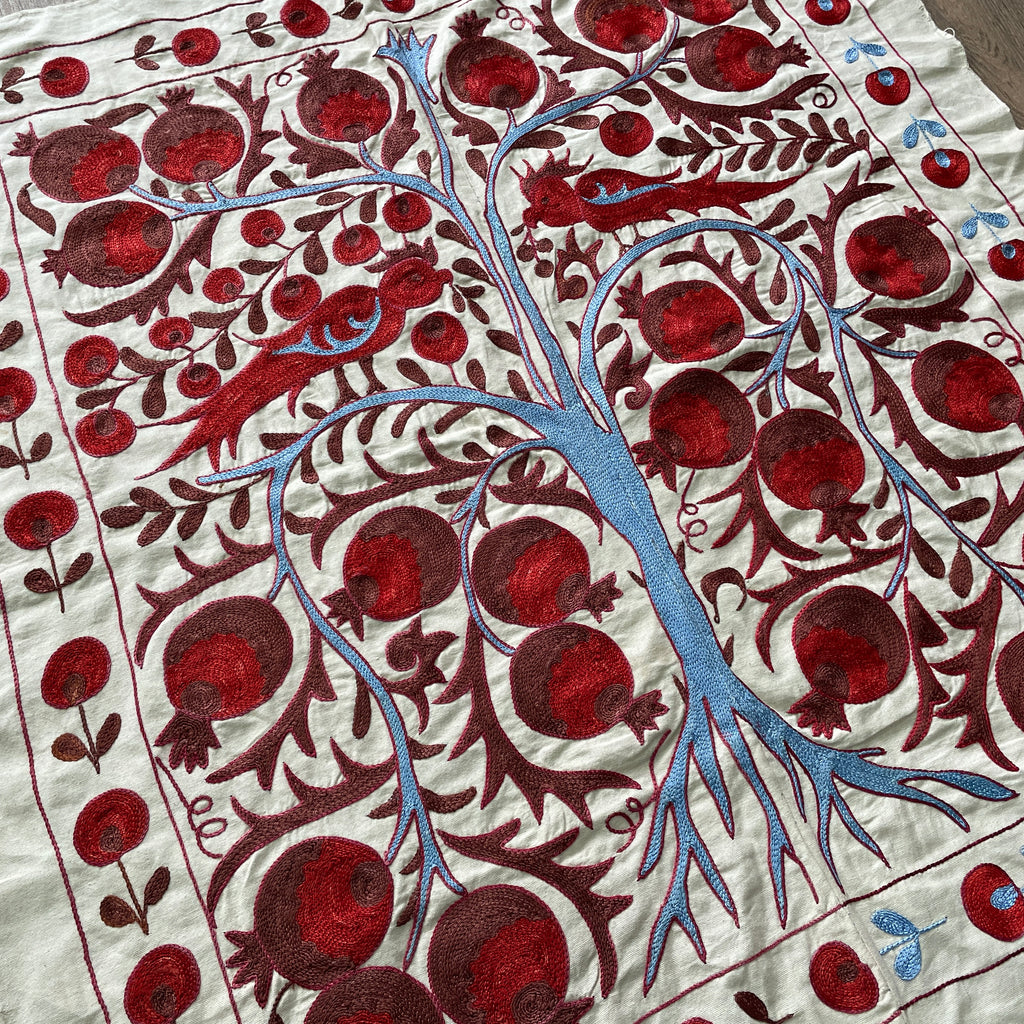 Uzbek Suzani Table Throw