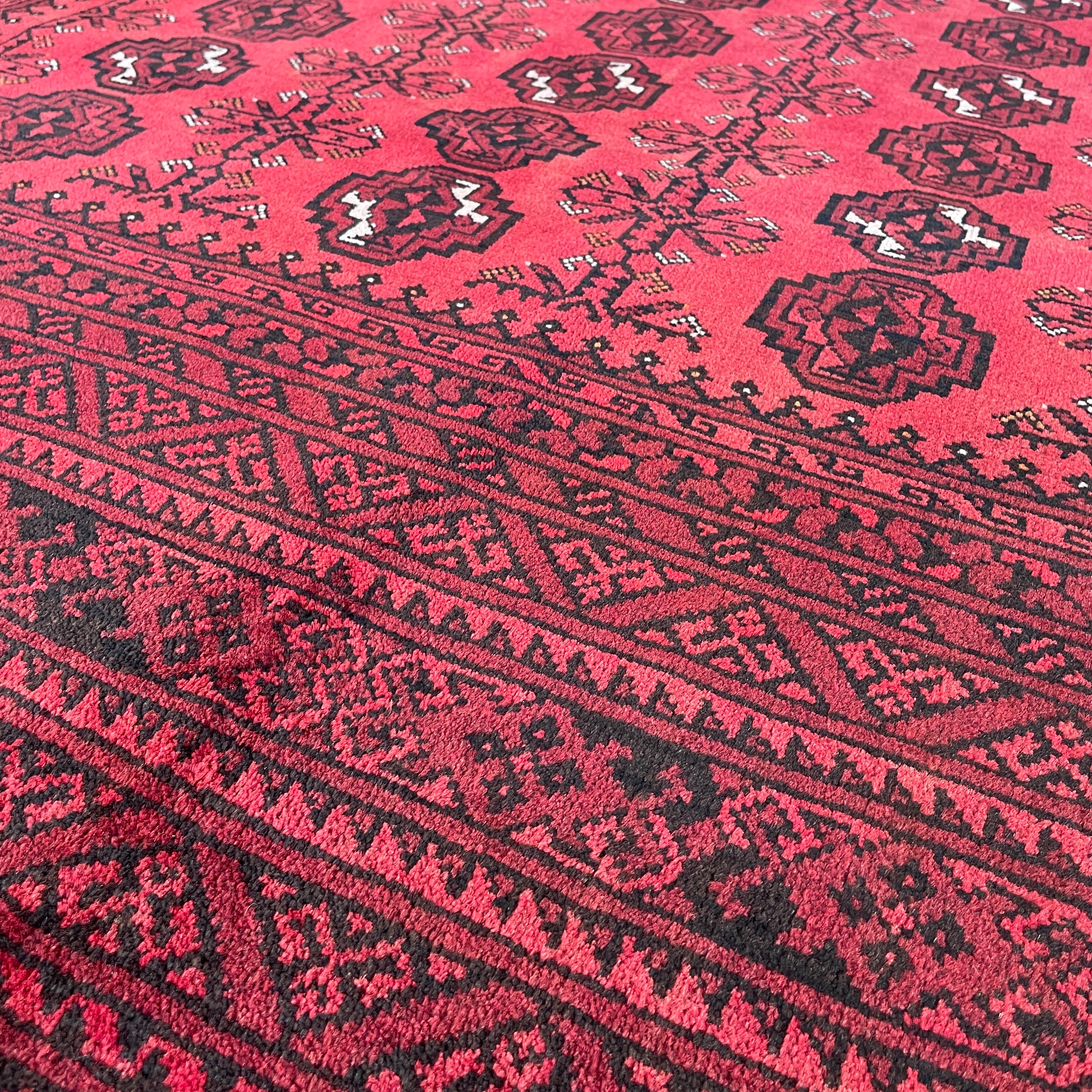 Old Afghan Aqcha Rug c. 1970