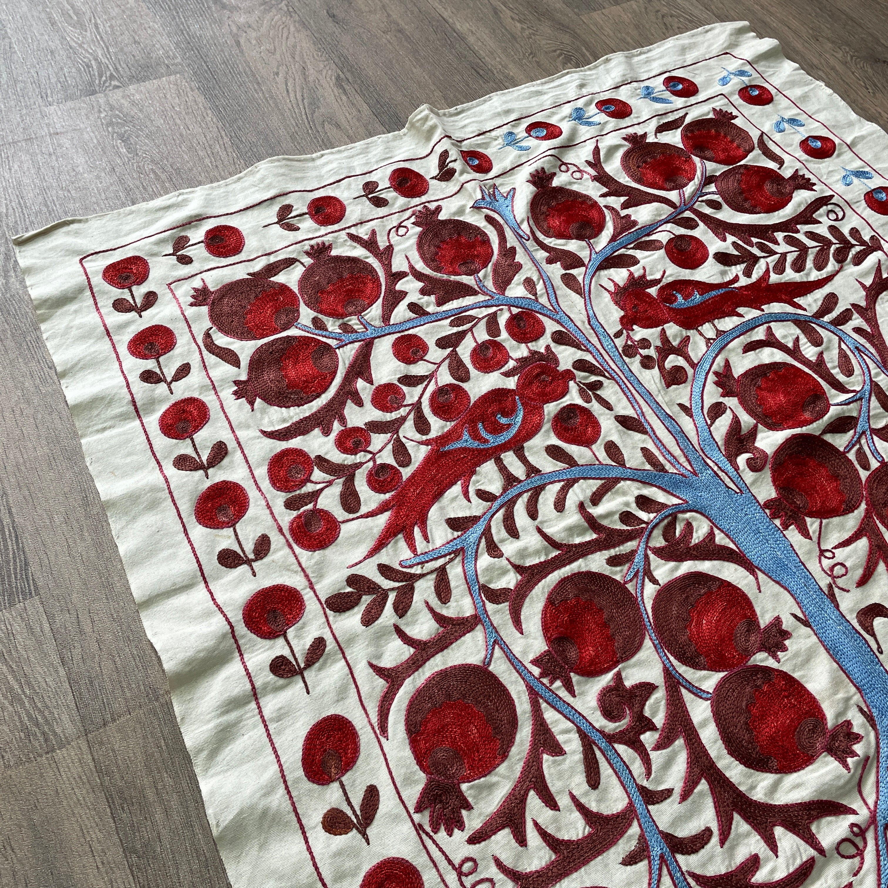 Uzbek Suzani Table Throw