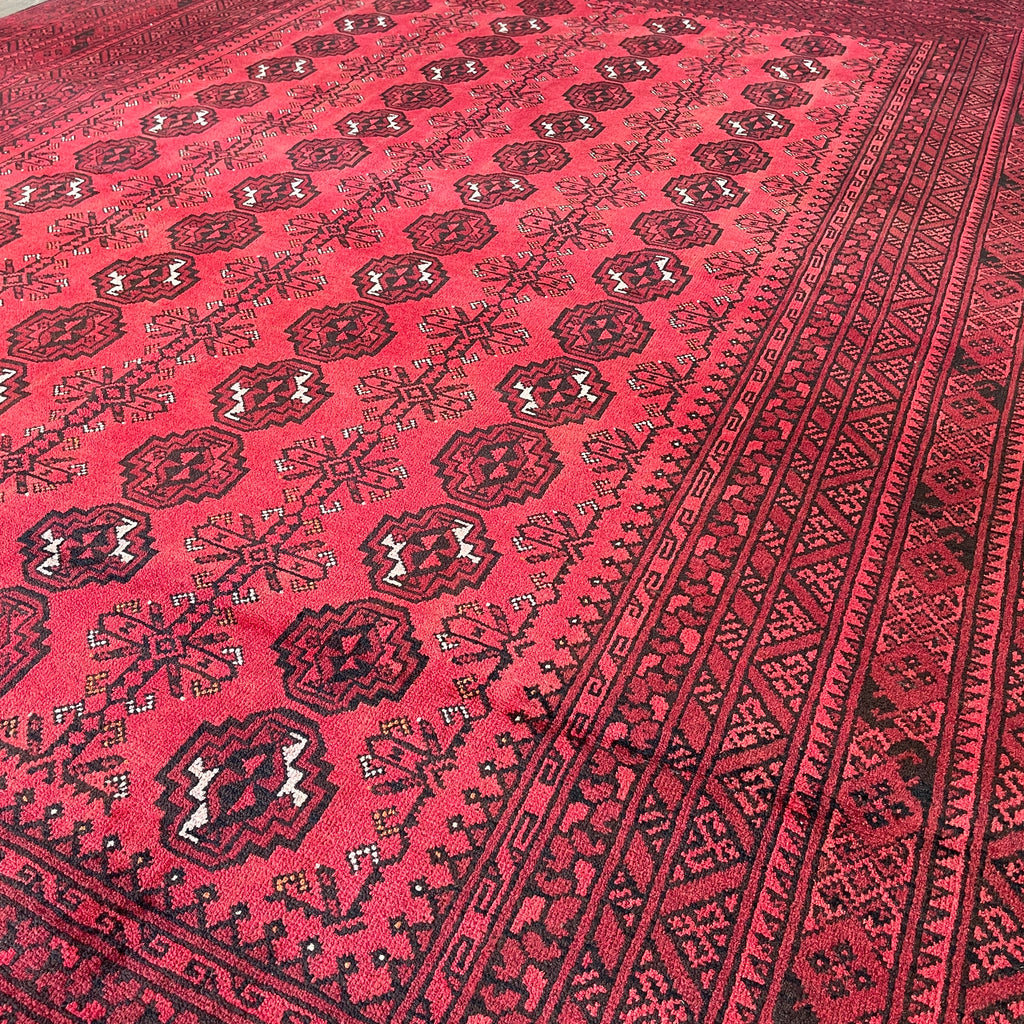Old Afghan Aqcha Rug c. 1970