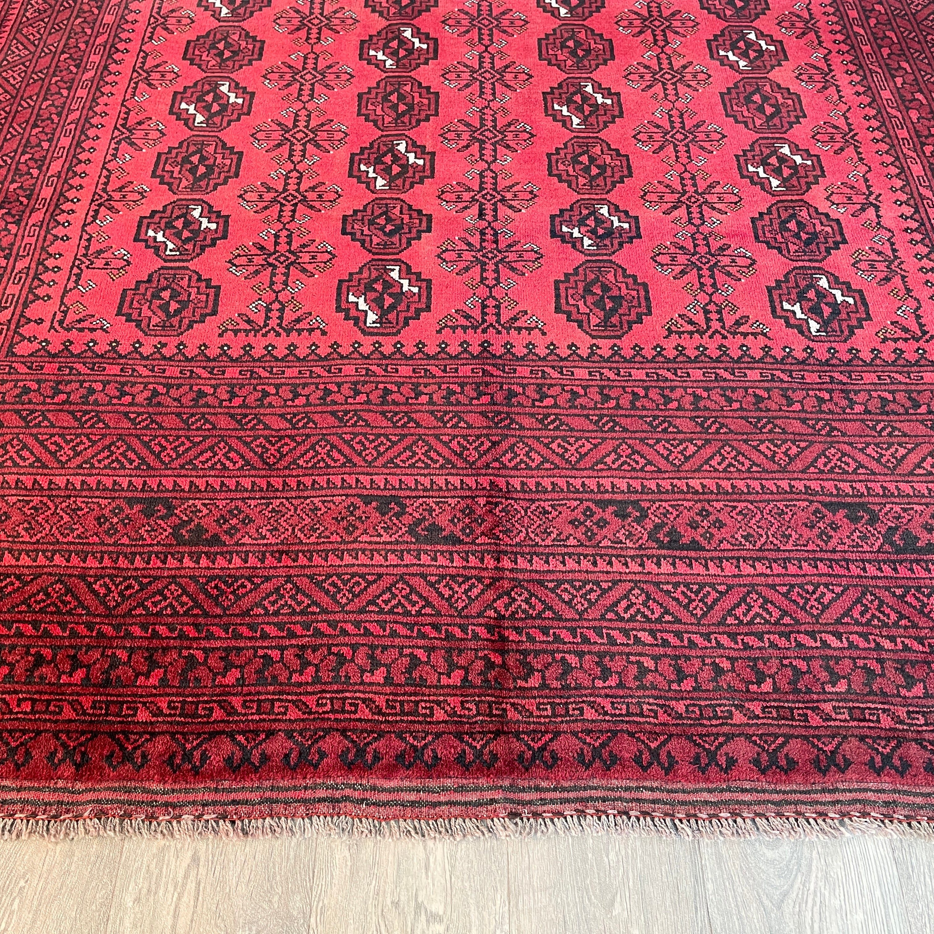 Old Afghan Aqcha Rug c. 1970