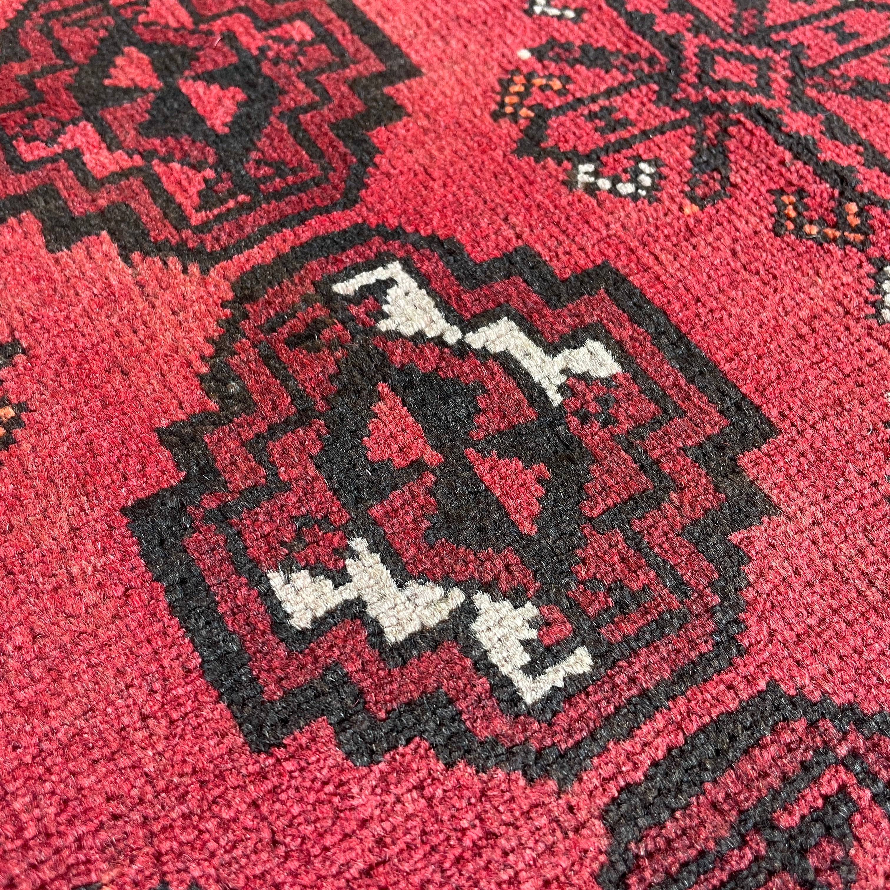Old Afghan Aqcha Rug c. 1970