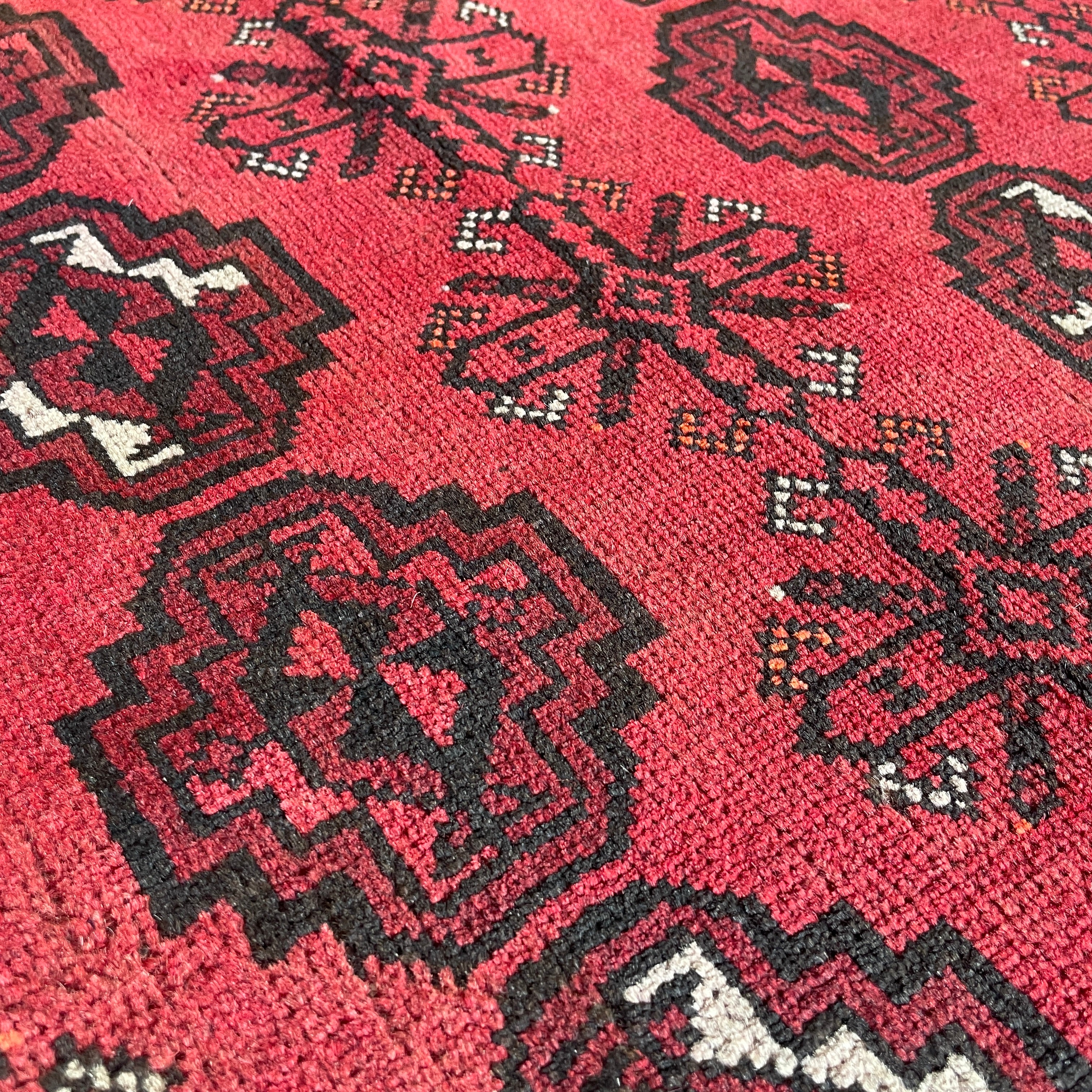 Old Afghan Aqcha Rug c. 1970
