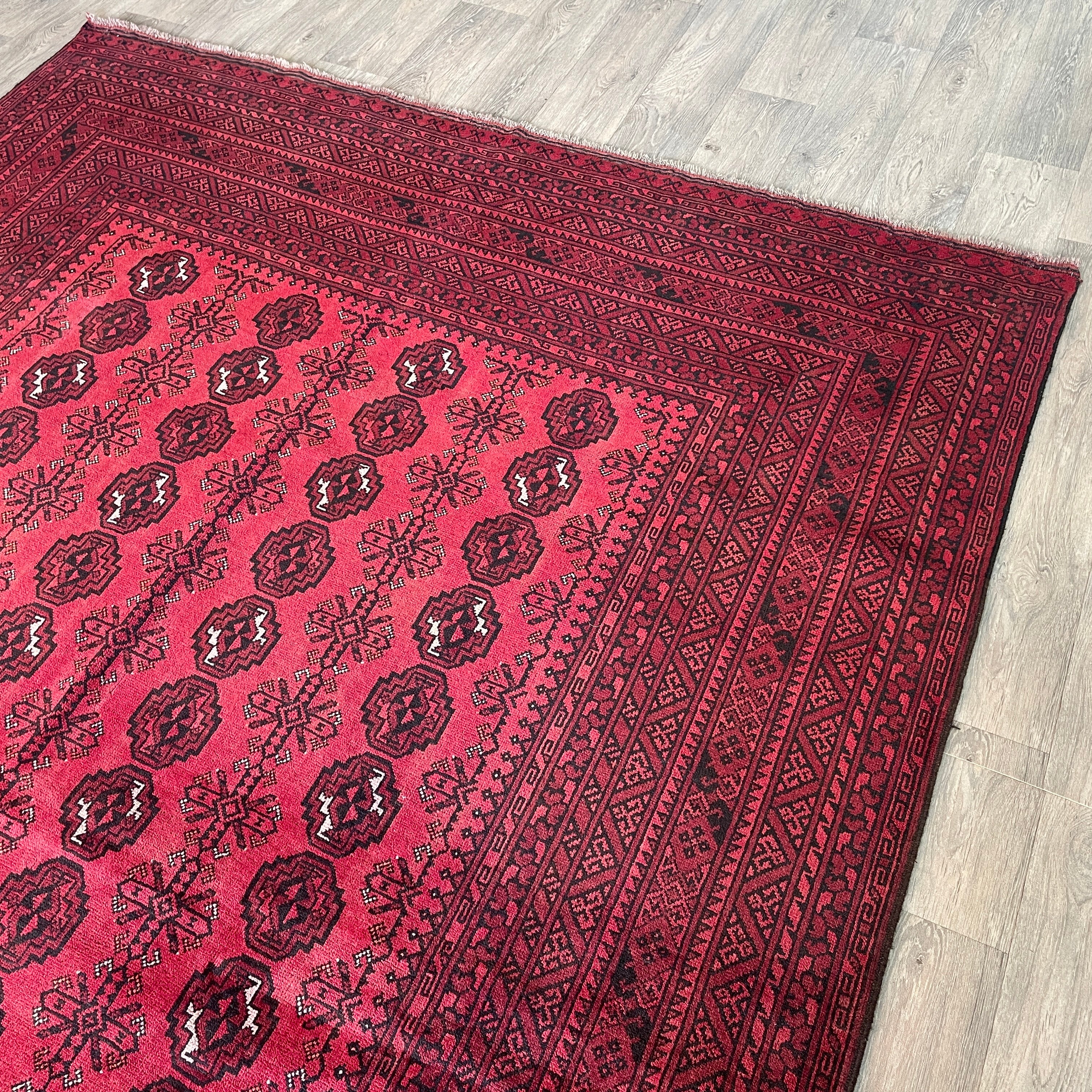 Old Afghan Aqcha Rug c. 1970