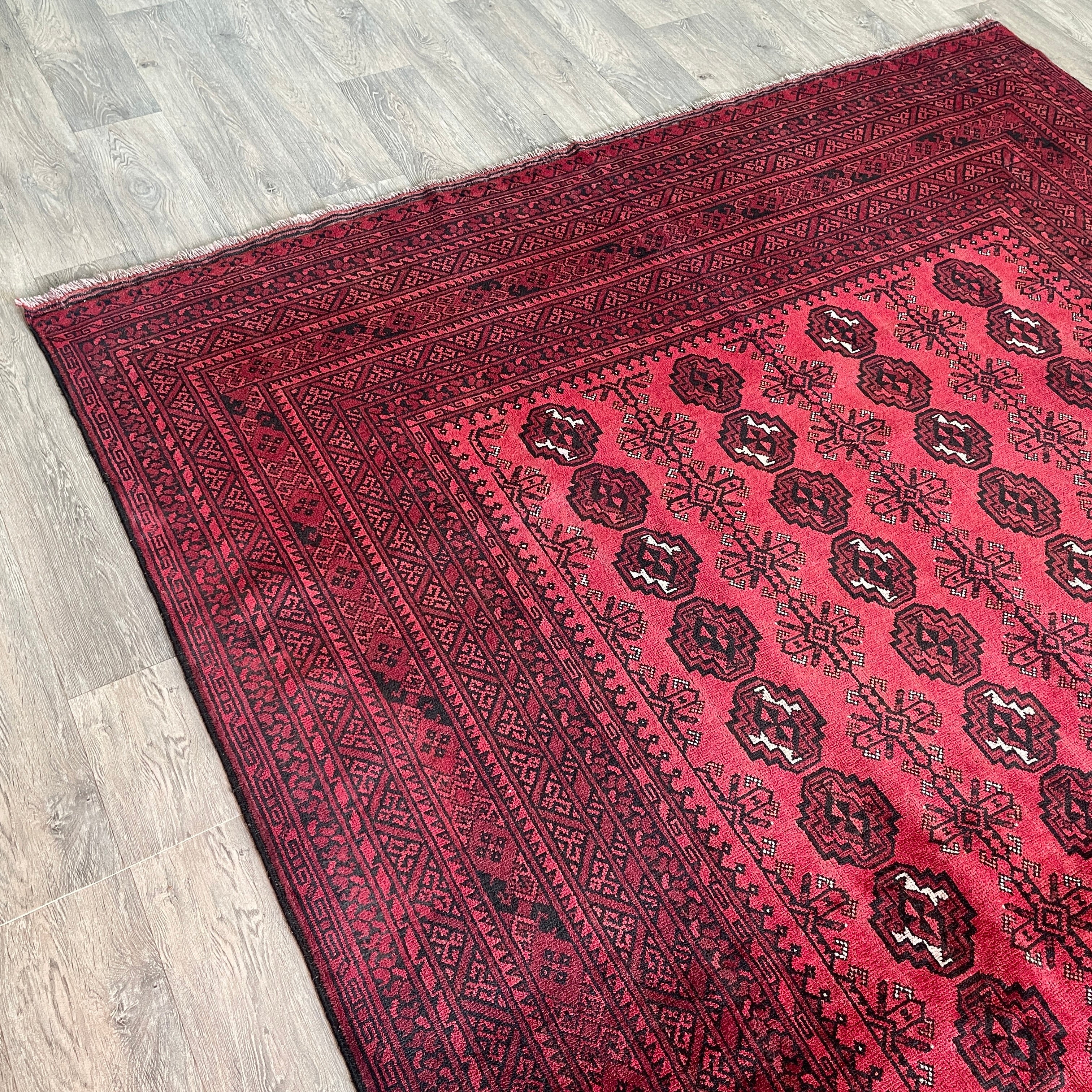 Old Afghan Aqcha Rug c. 1970