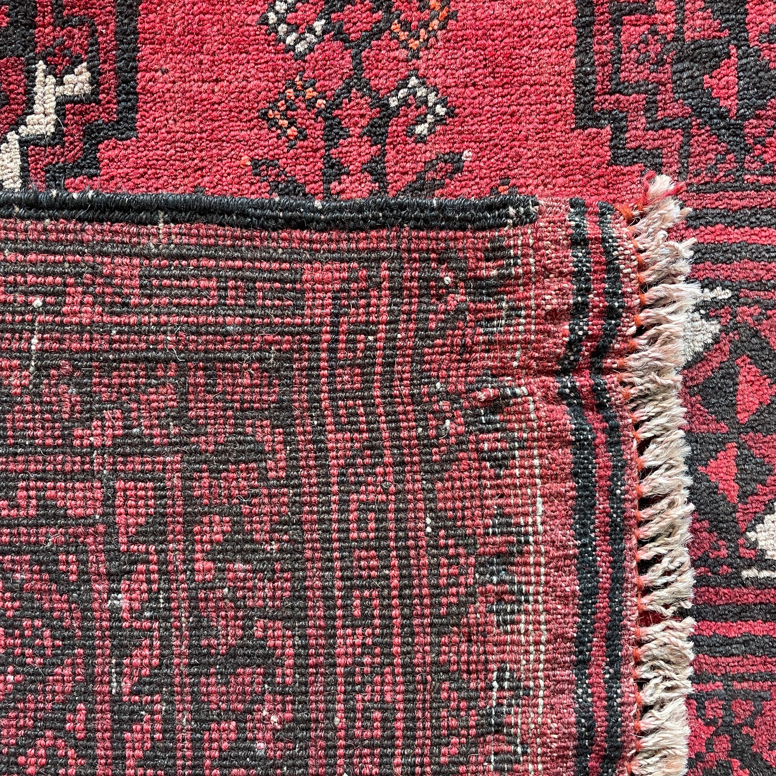 Old Afghan Aqcha Rug c. 1970