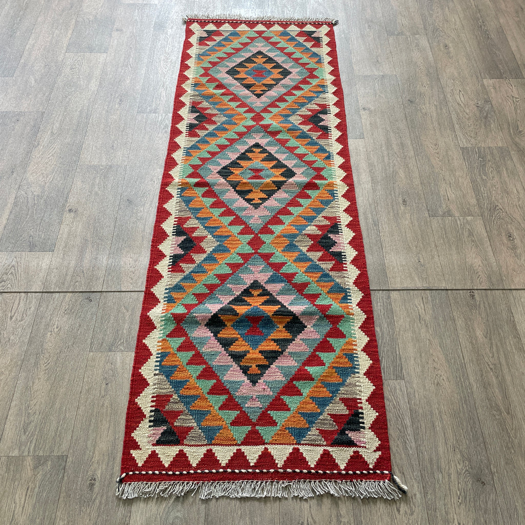 196 x 65 cm | Afghan Kilim Runner