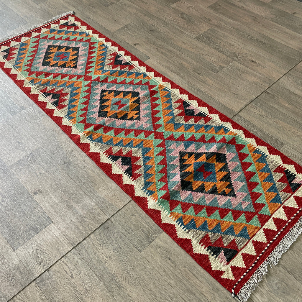 196 x 65 cm | Afghan Kilim Runner