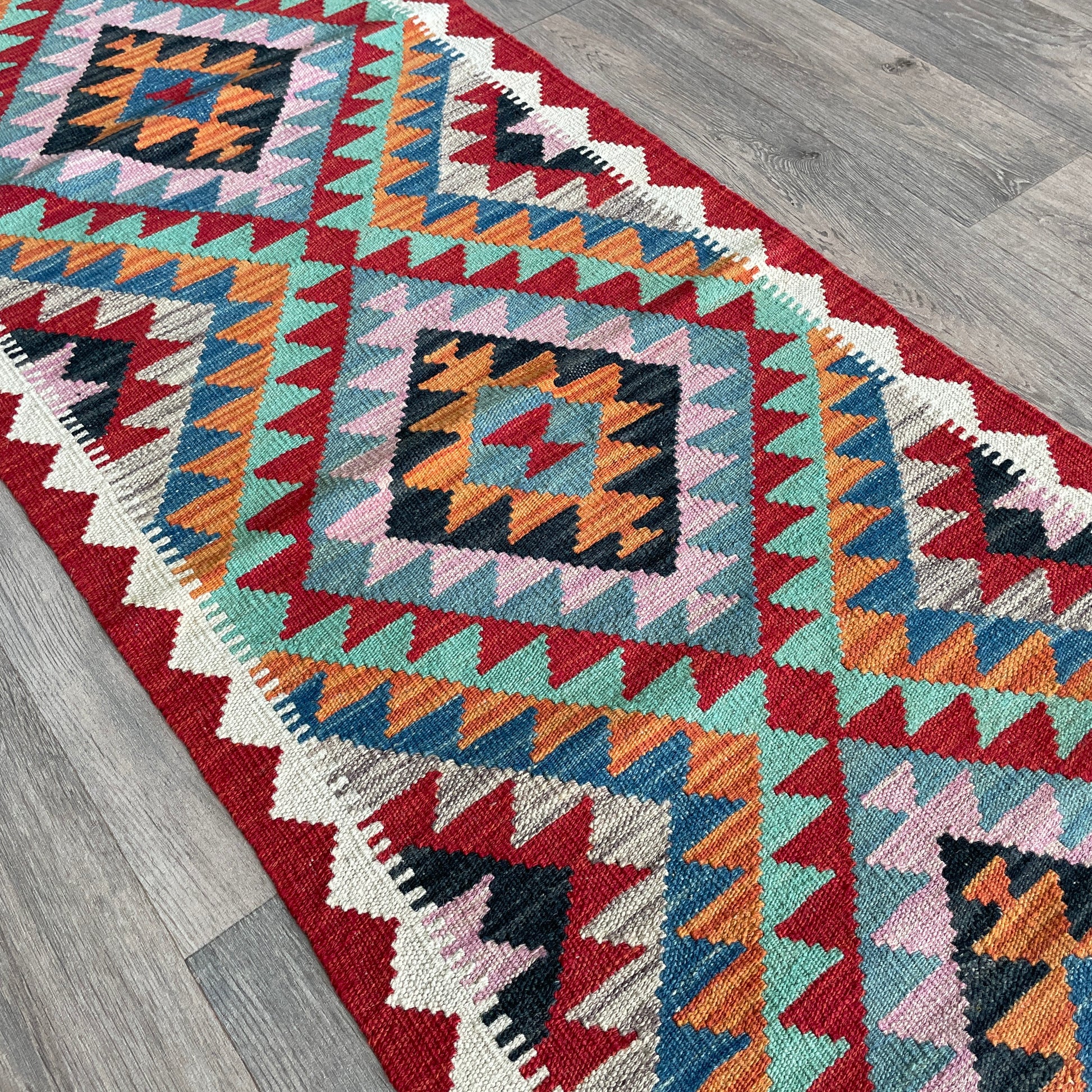 196 x 65 cm | Afghan Kilim Runner