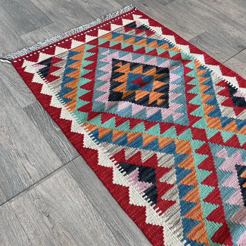 196 x 65 cm | Afghan Kilim Runner