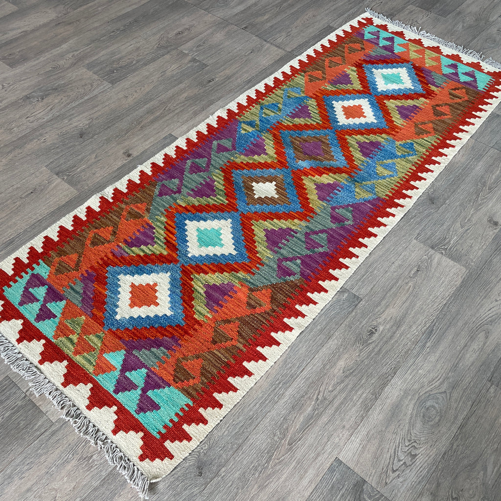 193 x 72 cm | Afghan Kilim Runner