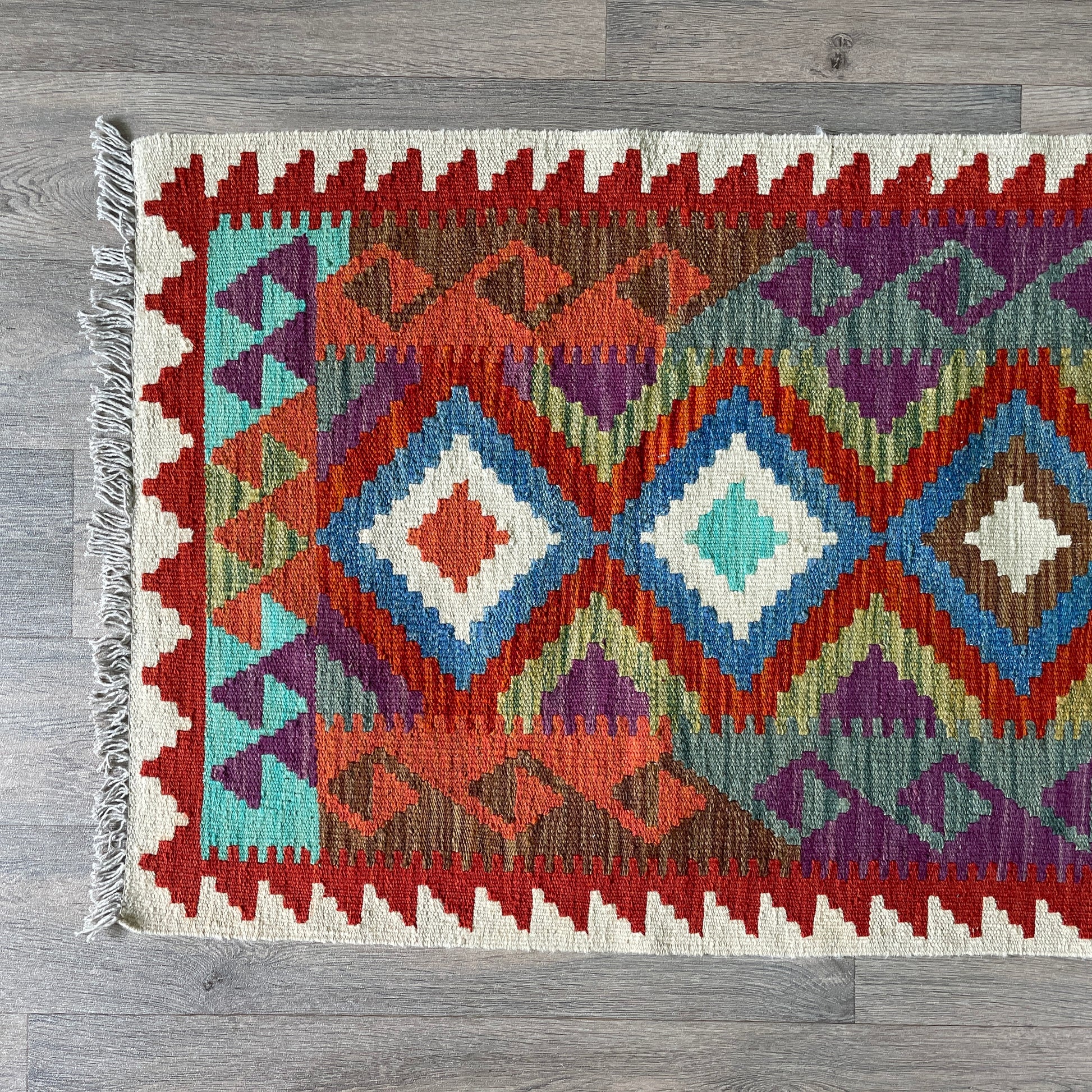 193 x 72 cm | Afghan Kilim Runner
