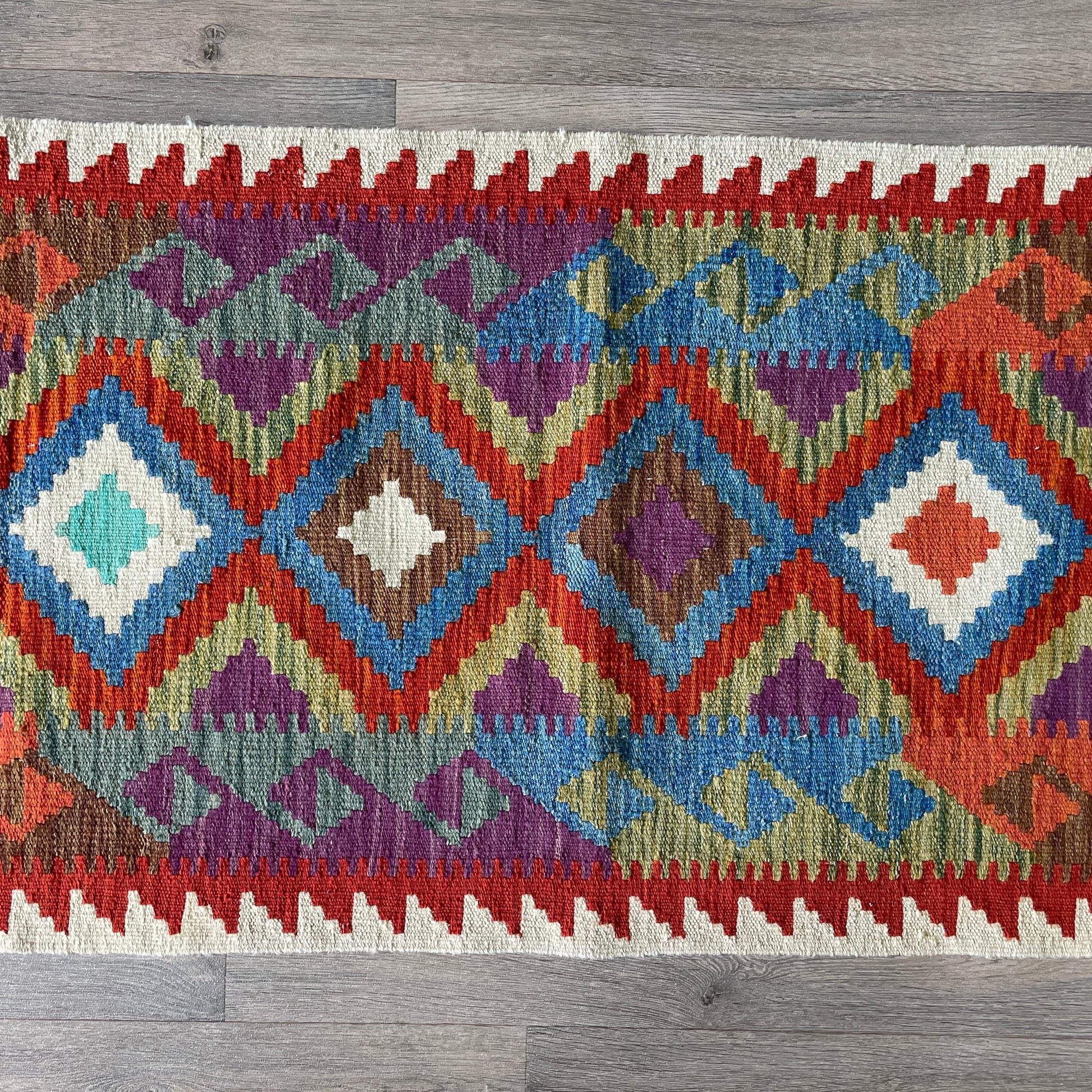 193 x 72 cm | Afghan Kilim Runner