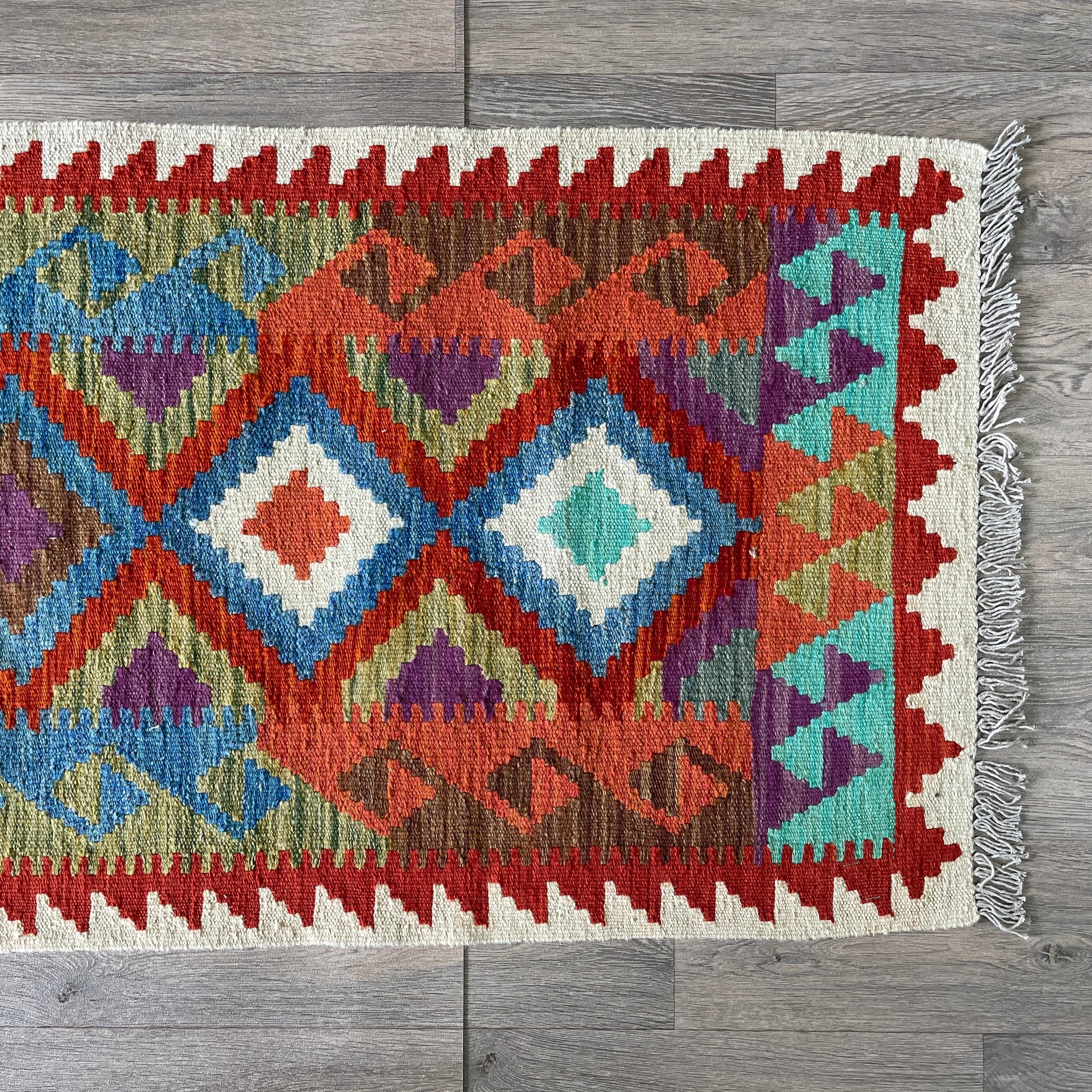 193 x 72 cm | Afghan Kilim Runner