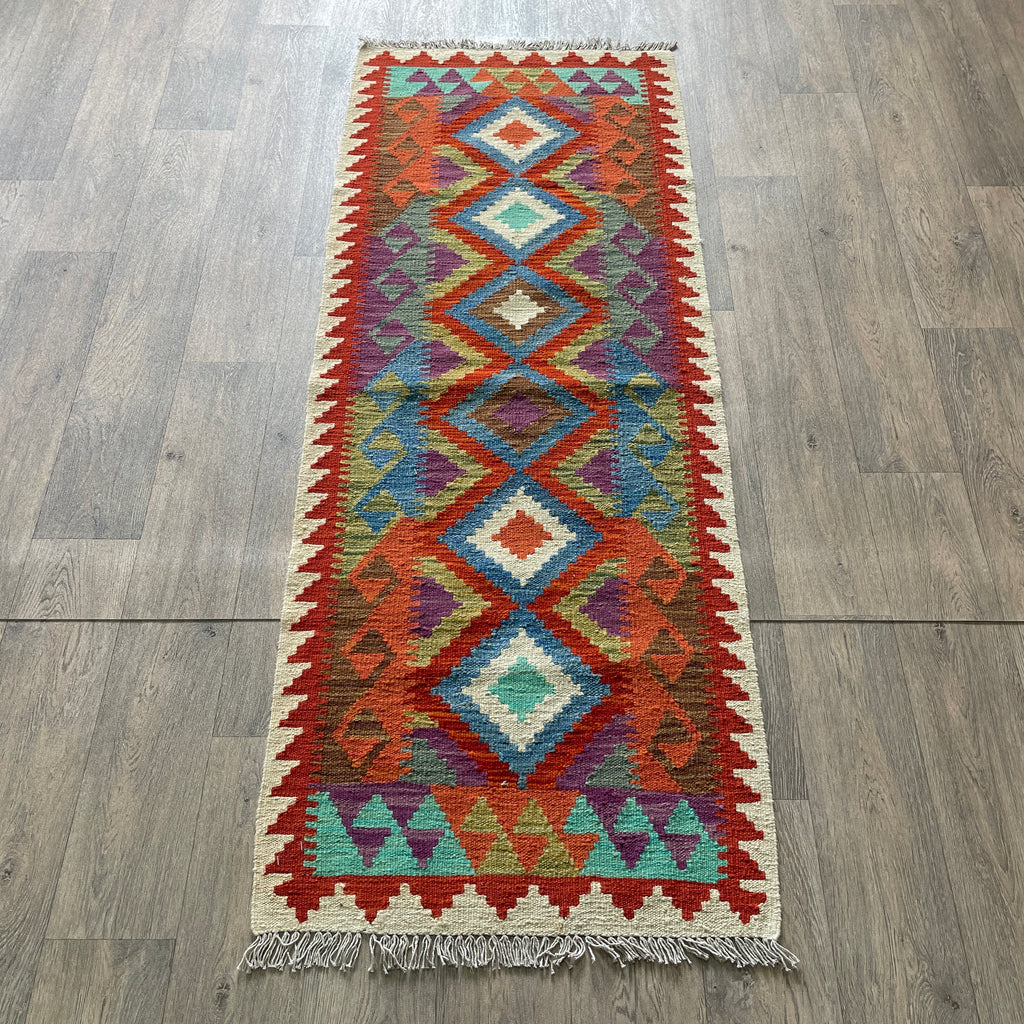 193 x 72 cm | Afghan Kilim Runner