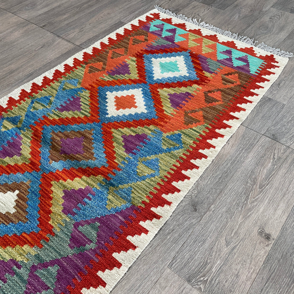 193 x 72 cm | Afghan Kilim Runner