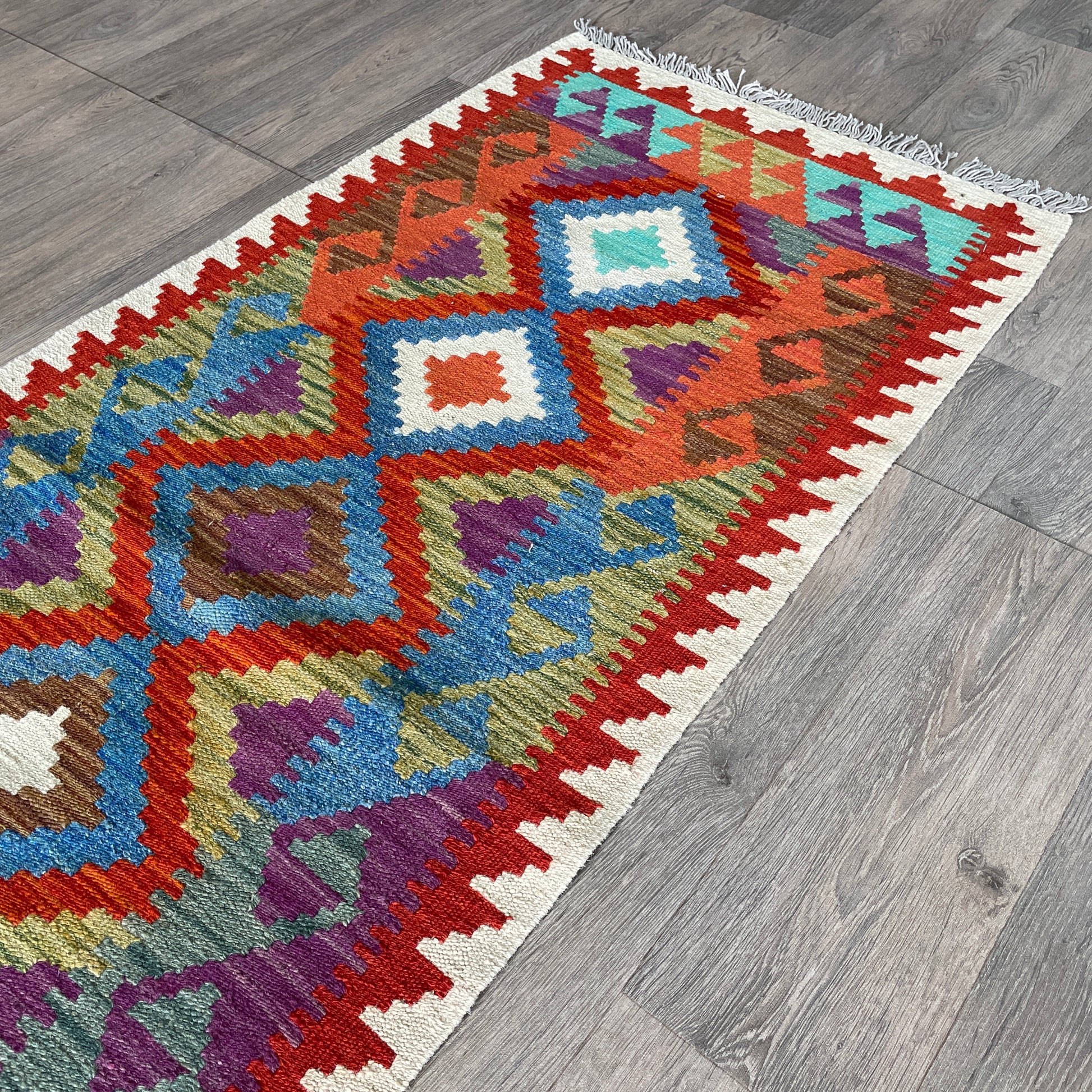 193 x 72 cm | Afghan Kilim Runner