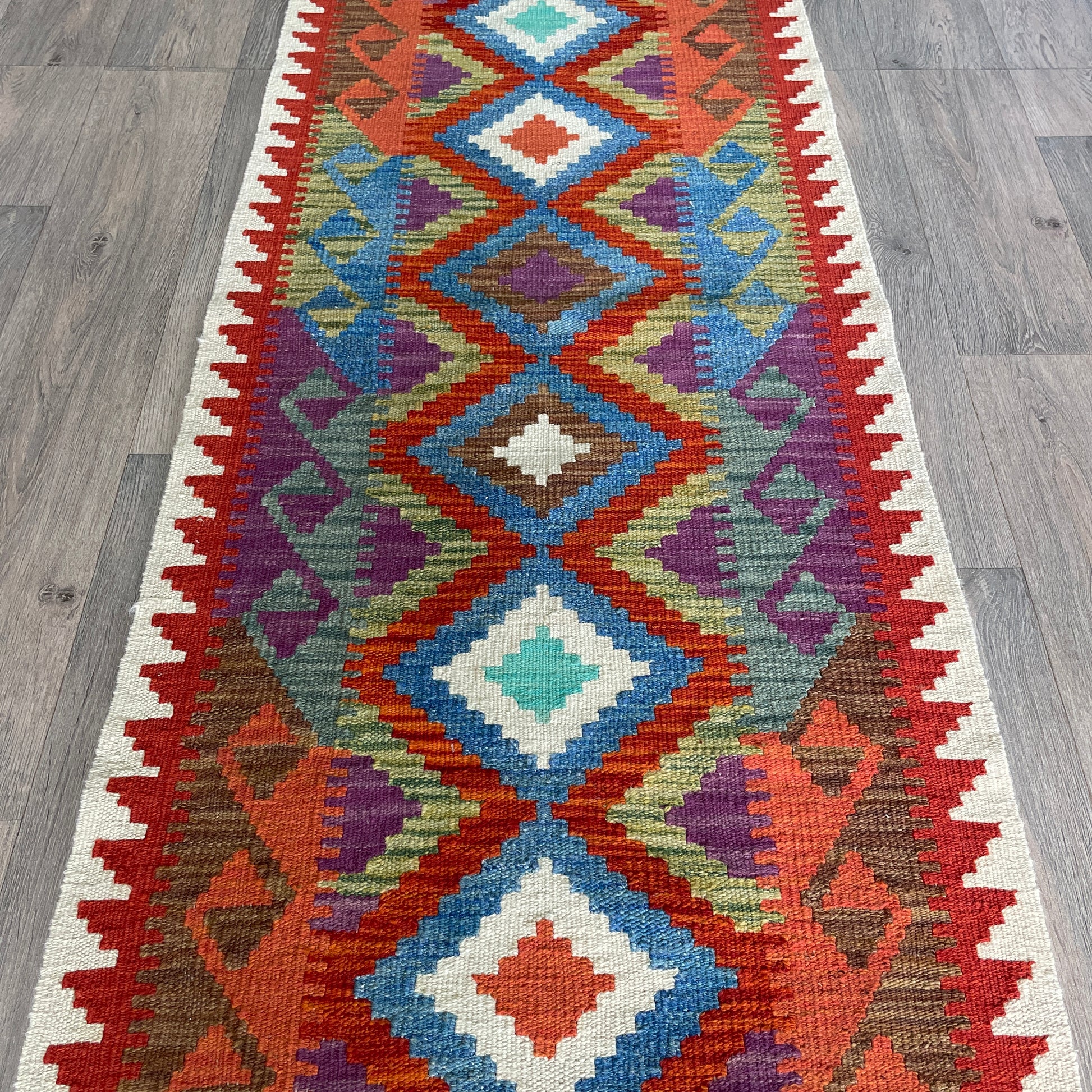 193 x 72 cm | Afghan Kilim Runner