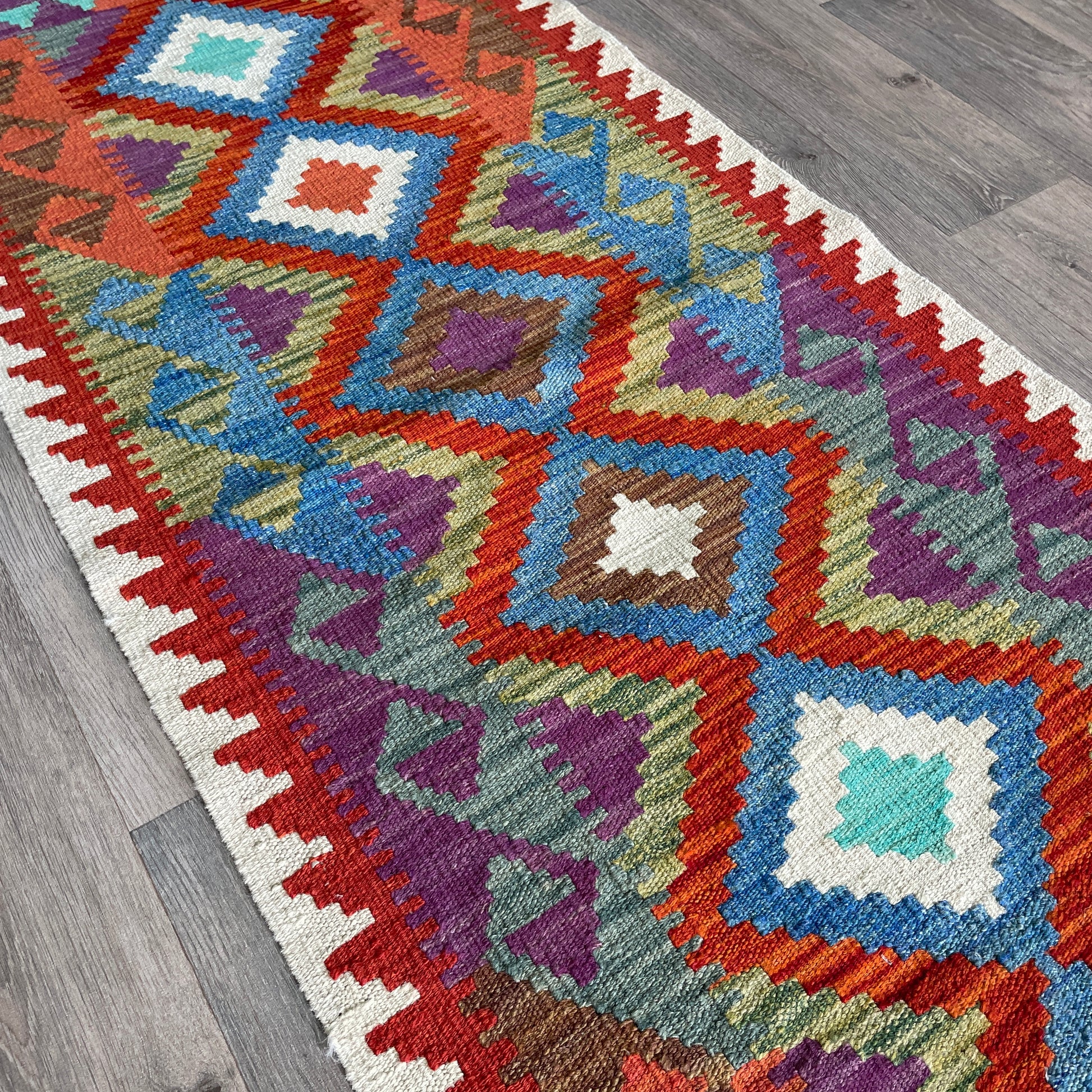 193 x 72 cm | Afghan Kilim Runner