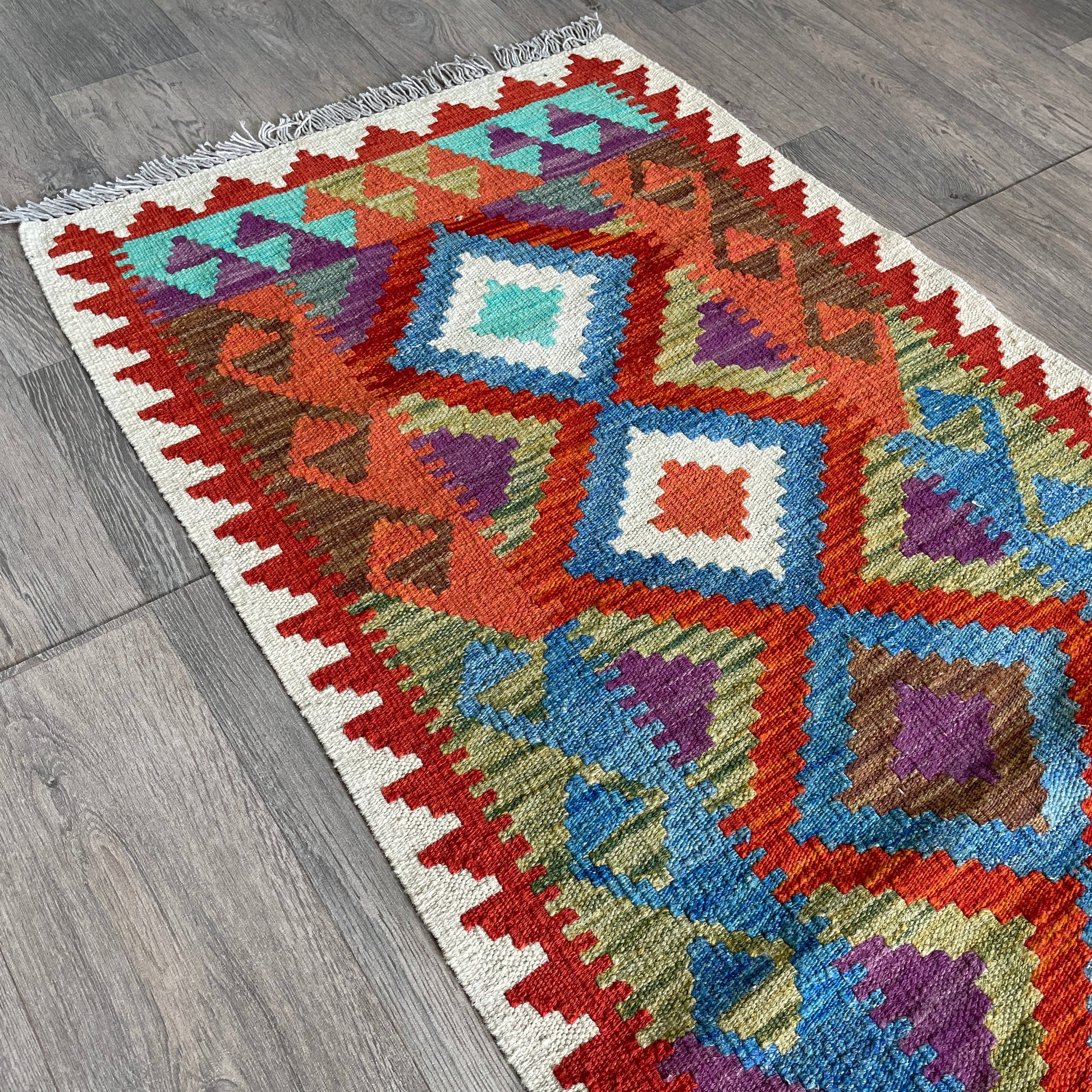 193 x 72 cm | Afghan Kilim Runner