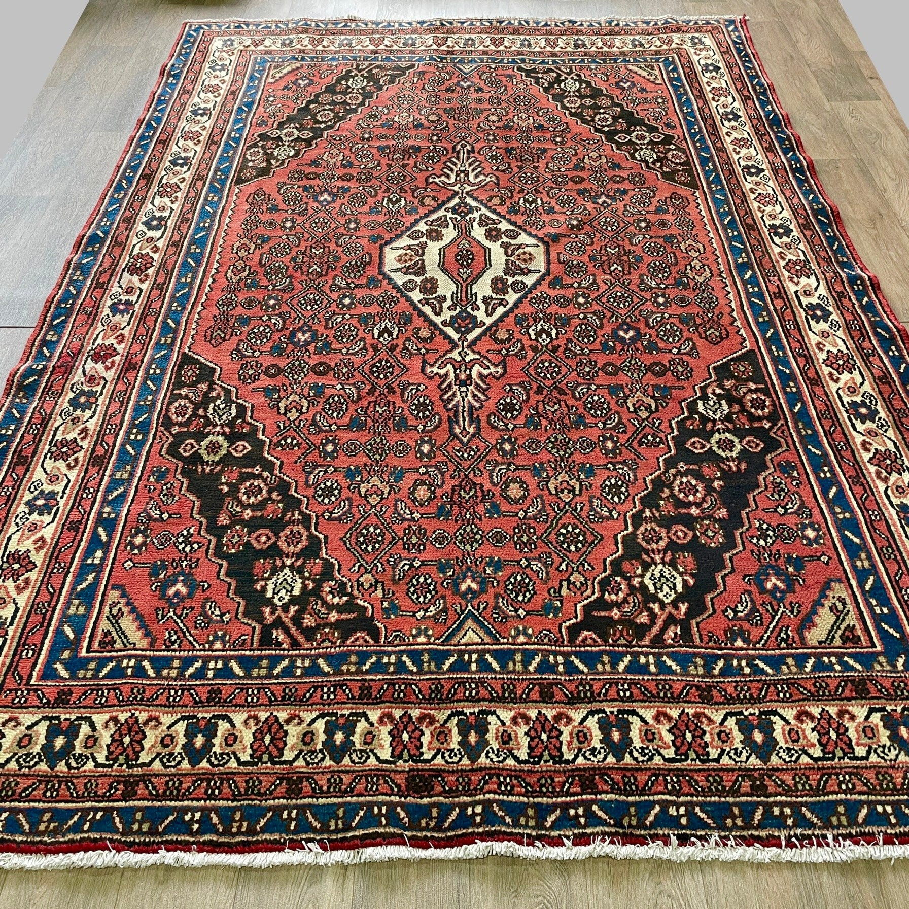 309 x 204 cm | Persian Hamadan Rug (Old 1970)