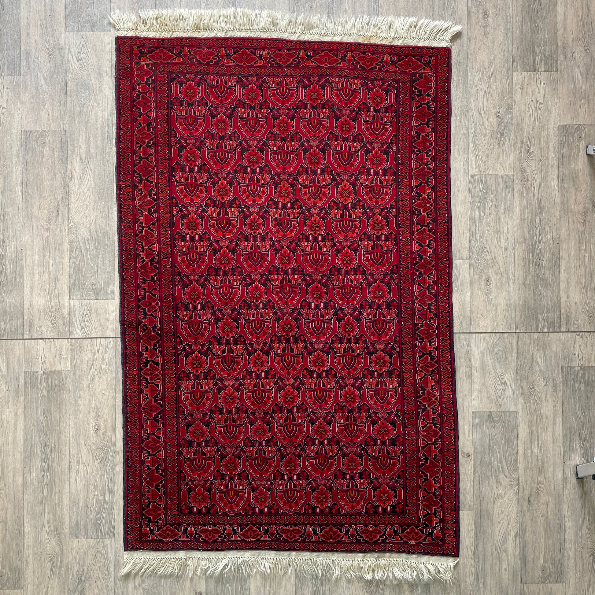 208 x 125 cm | Afghan Gul-Bagh Rug (Old 1990)