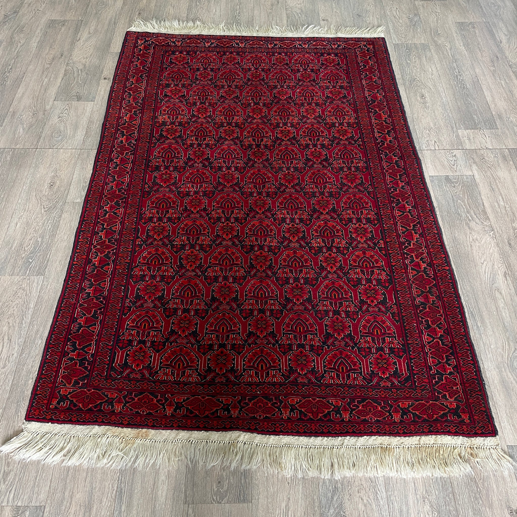 208 x 125 cm | Afghan Gul-Bagh Rug (Old 1990)