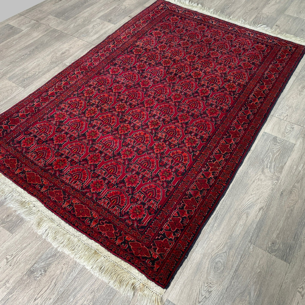 208 x 125 cm | Afghan Gul-Bagh Rug (Old 1990)