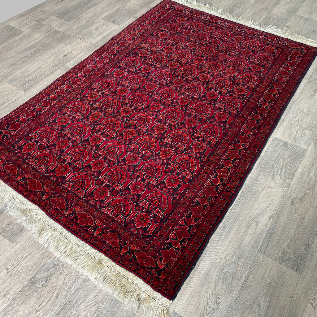 208 x 125 cm | Afghan Gul-Bagh Rug (Old 1990)