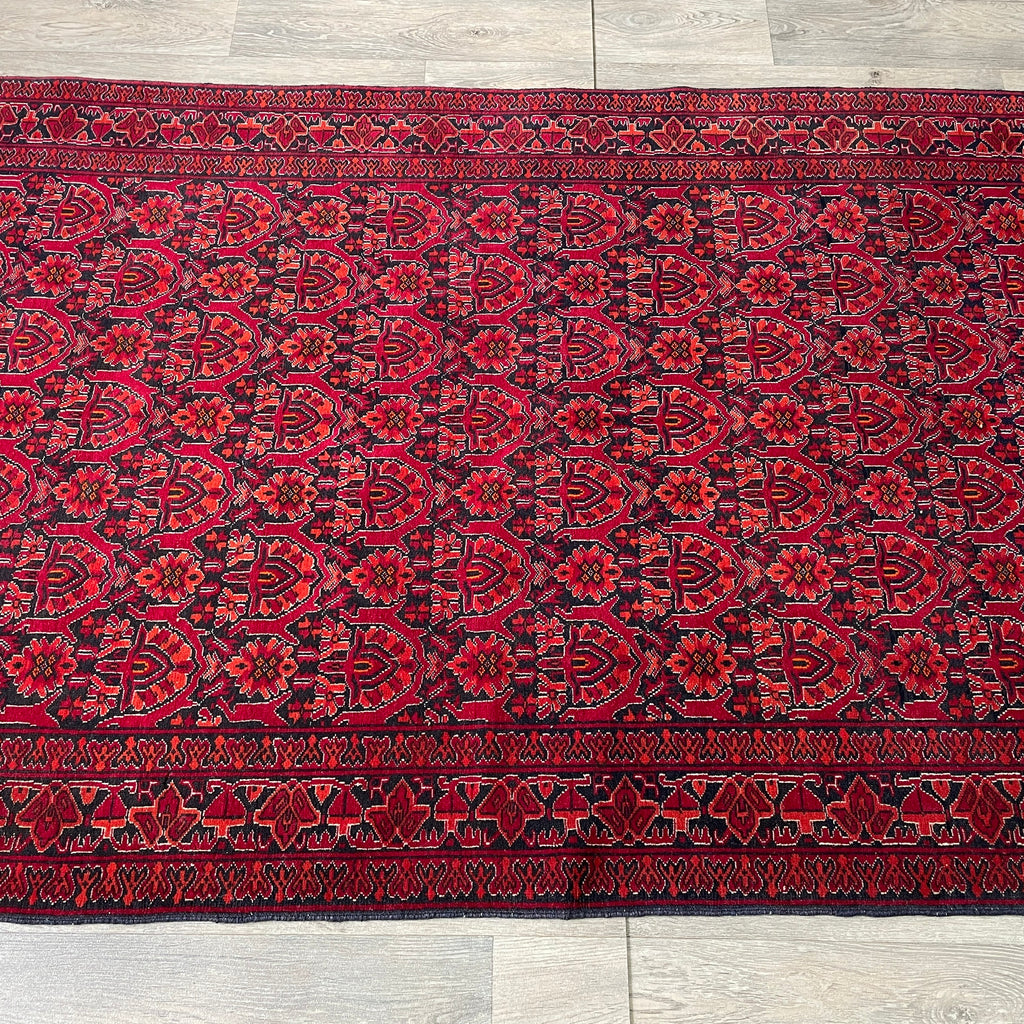 208 x 125 cm | Afghan Gul-Bagh Rug (Old 1990)
