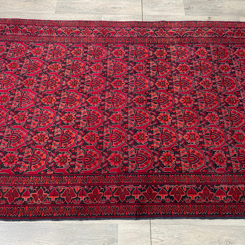 208 x 125 cm | Afghan Gul-Bagh Rug (Old 1990)