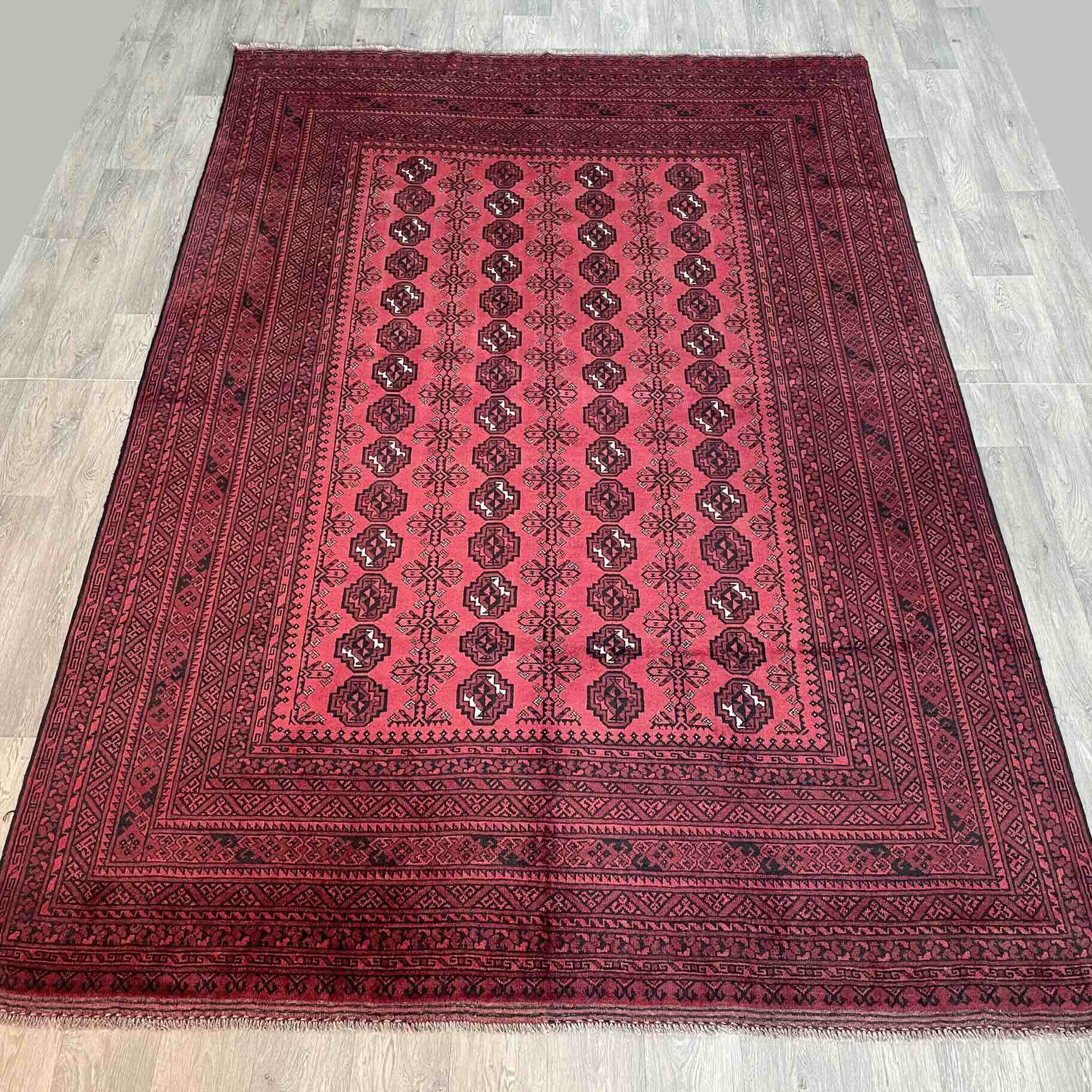 Old Afghan Aqcha Rug c. 1970