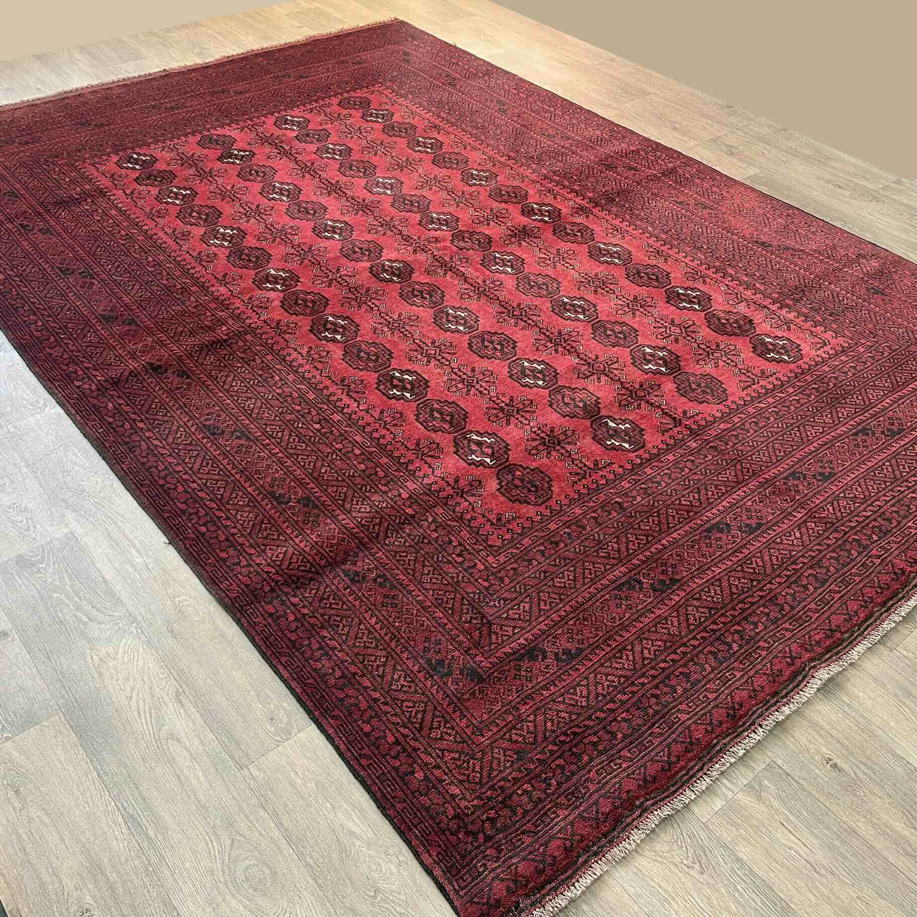Old Afghan Aqcha Rug c. 1970