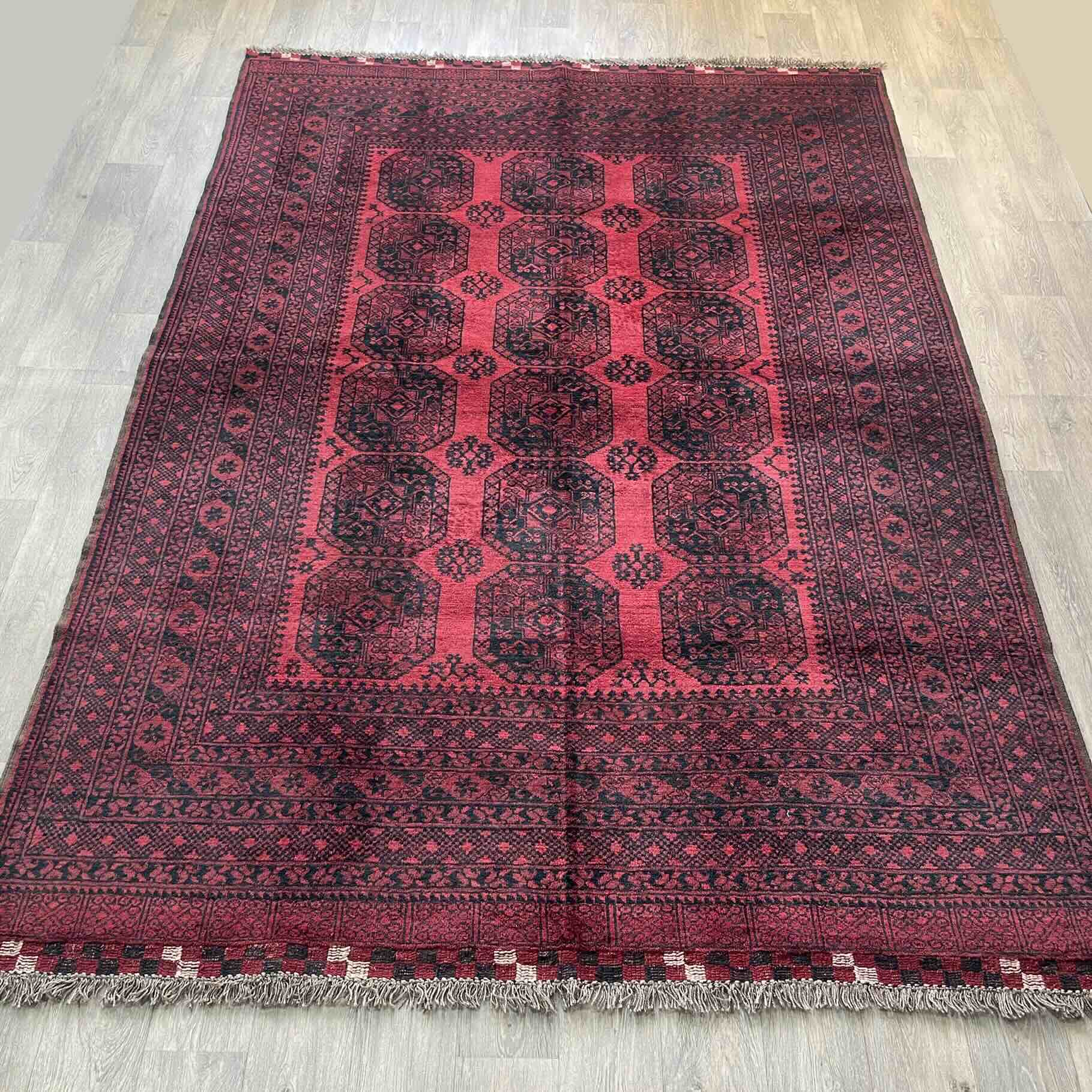 Old Afghan Aqcha Rug c. 1970