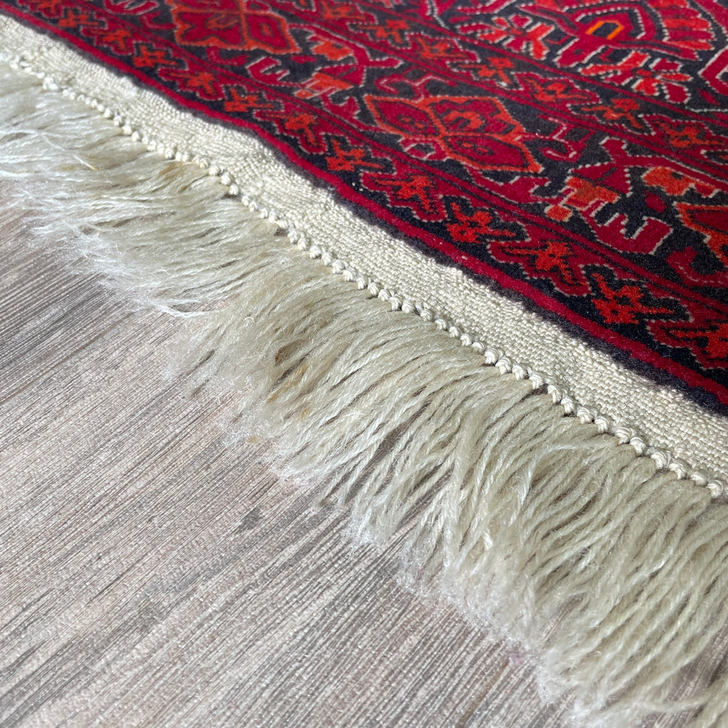 208 x 125 cm | Afghan Gul-Bagh Rug (Old 1990)
