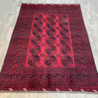 Old Afghan Aqcha Rug c. 1970