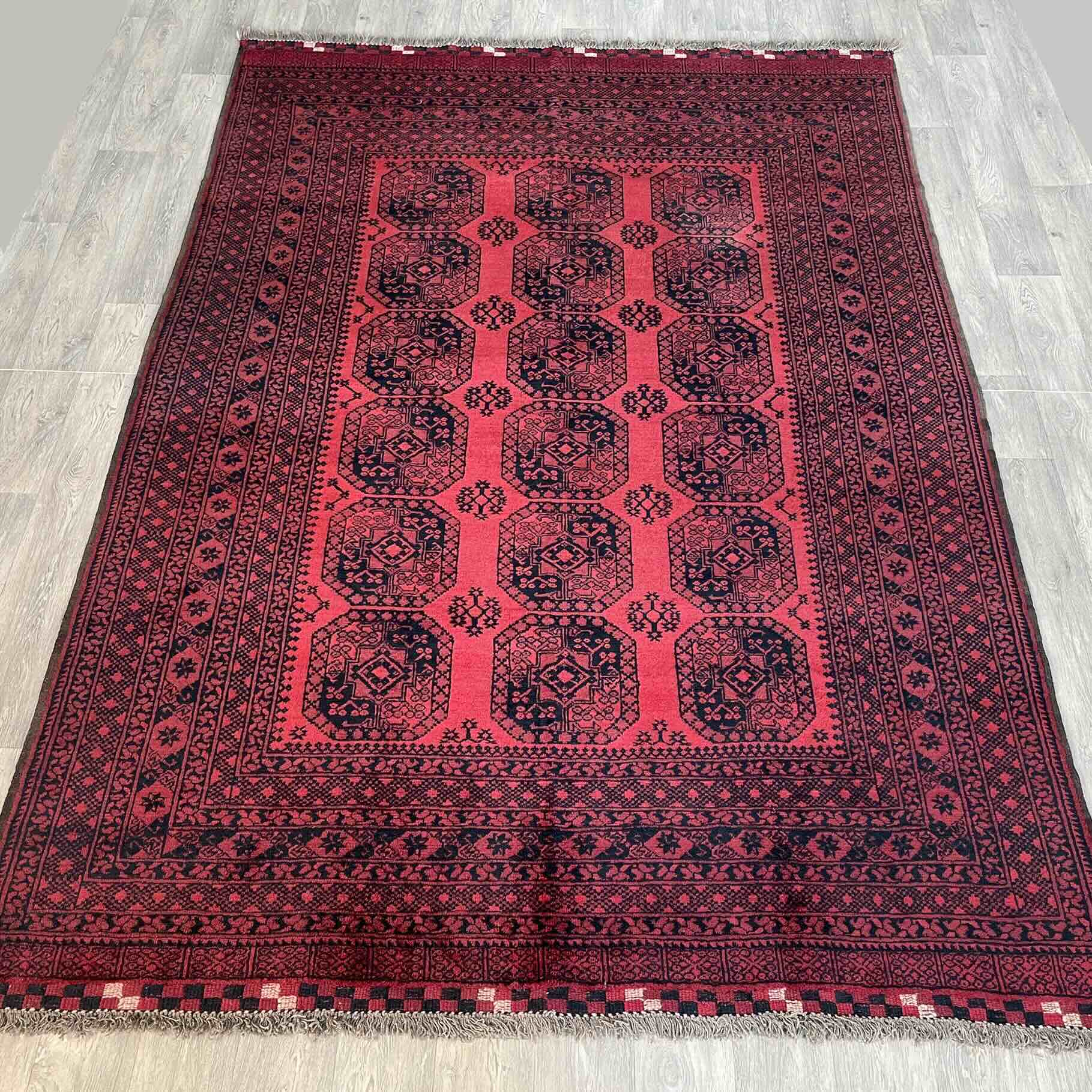 Old Afghan Aqcha Rug c. 1970