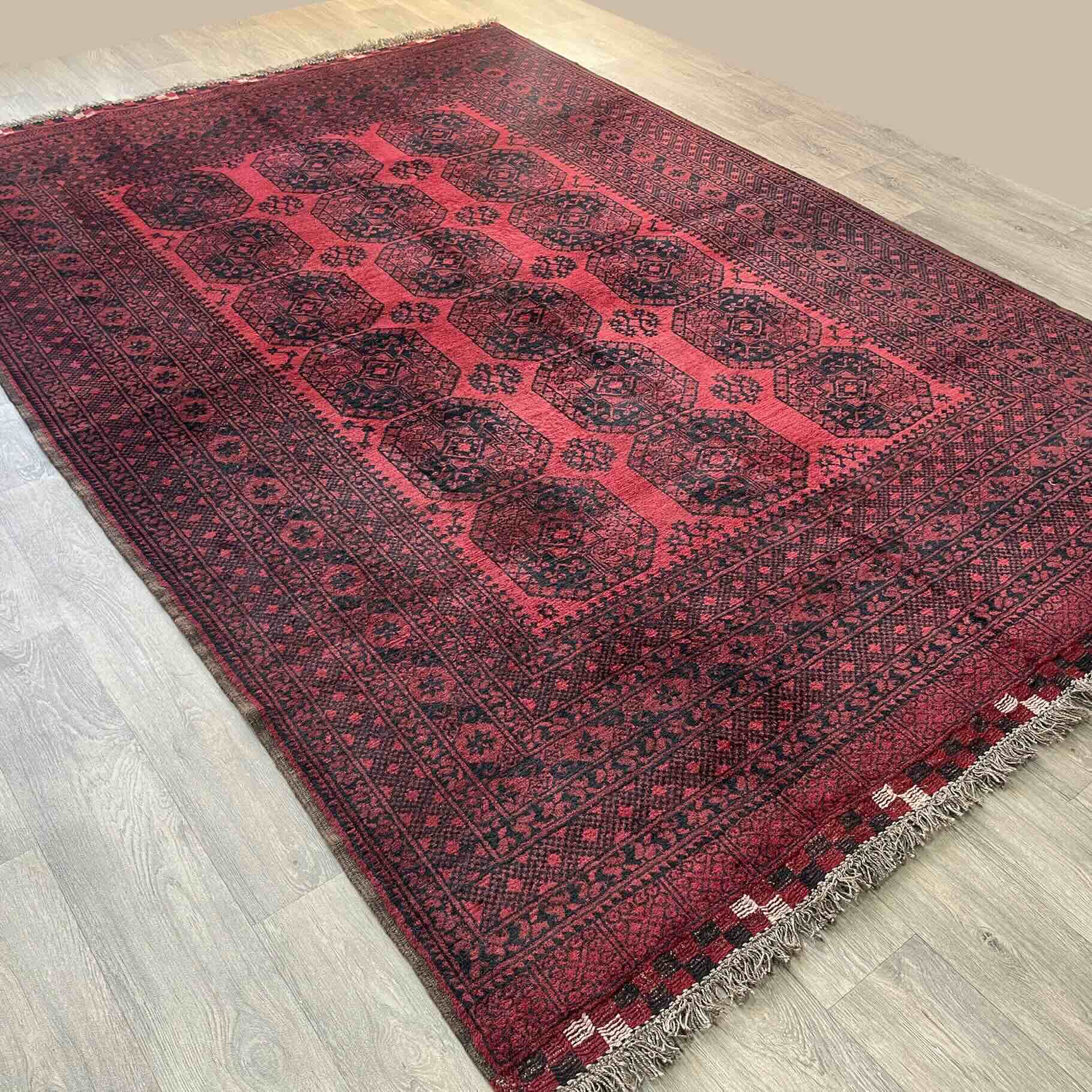 Old Afghan Aqcha Rug c. 1970