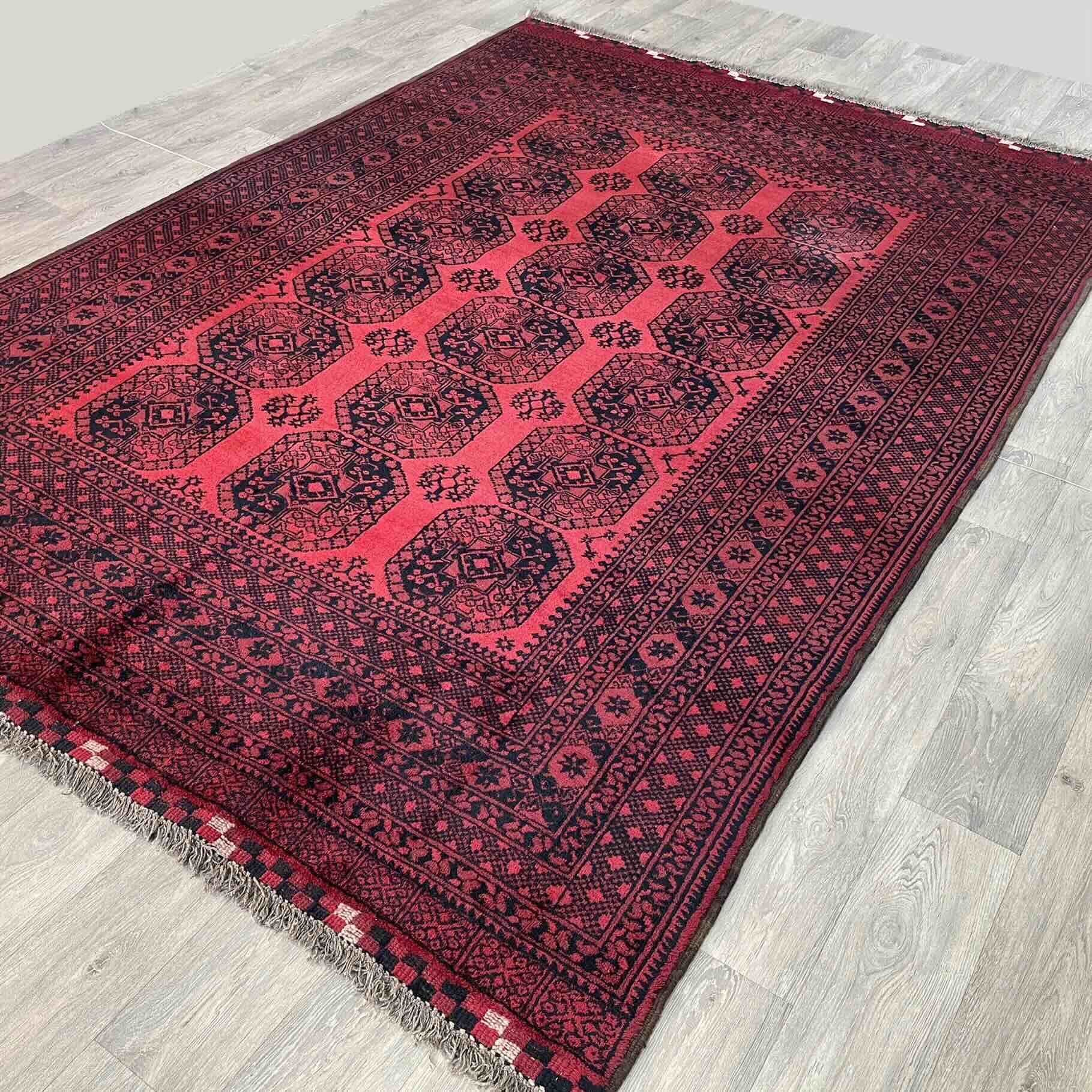 Old Afghan Aqcha Rug c. 1970