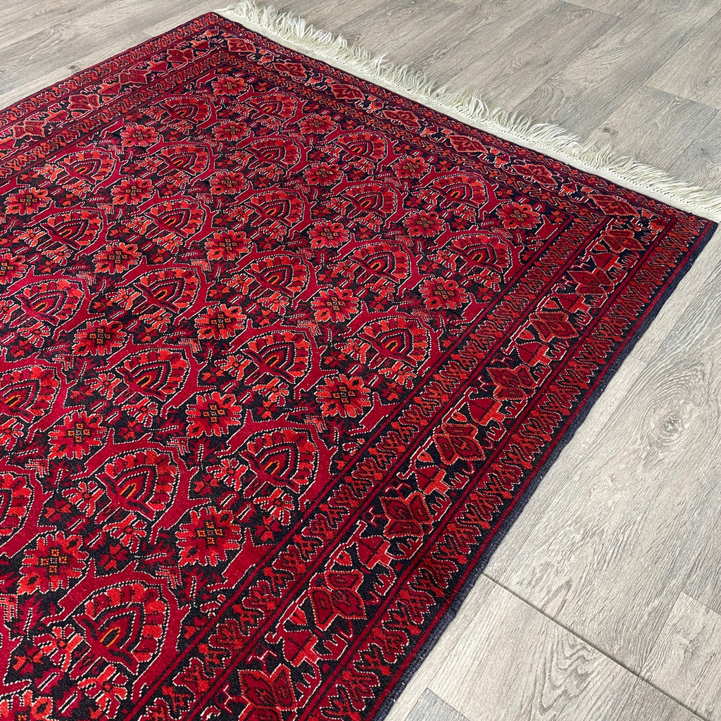 208 x 125 cm | Afghan Gul-Bagh Rug (Old 1990)