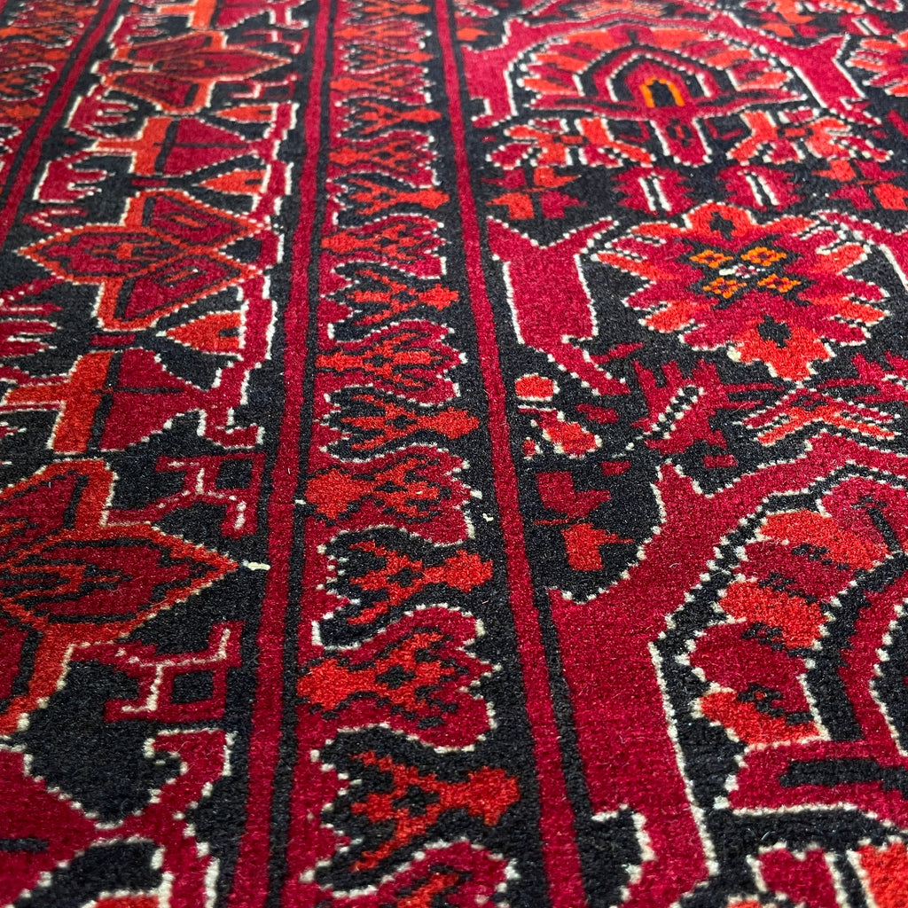 208 x 125 cm | Afghan Gul-Bagh Rug (Old 1990)