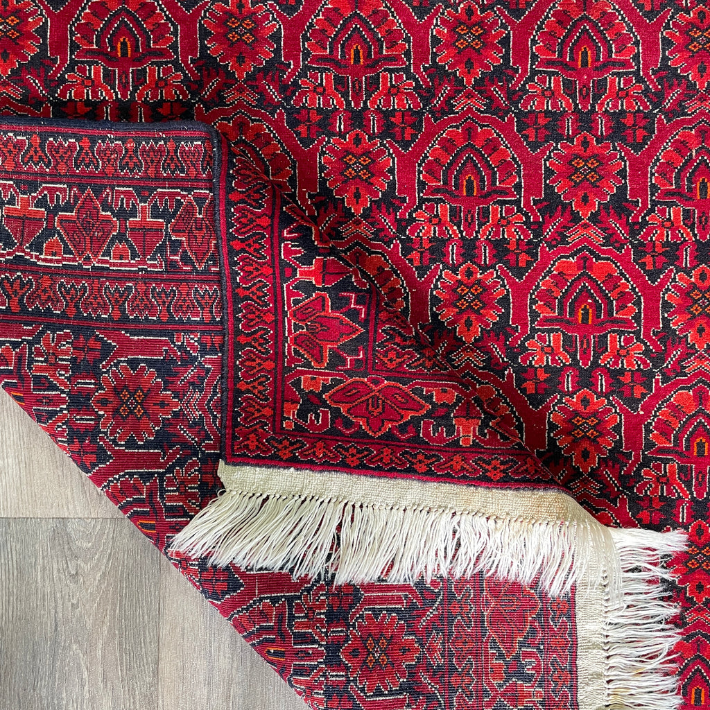 208 x 125 cm | Afghan Gul-Bagh Rug (Old 1990)