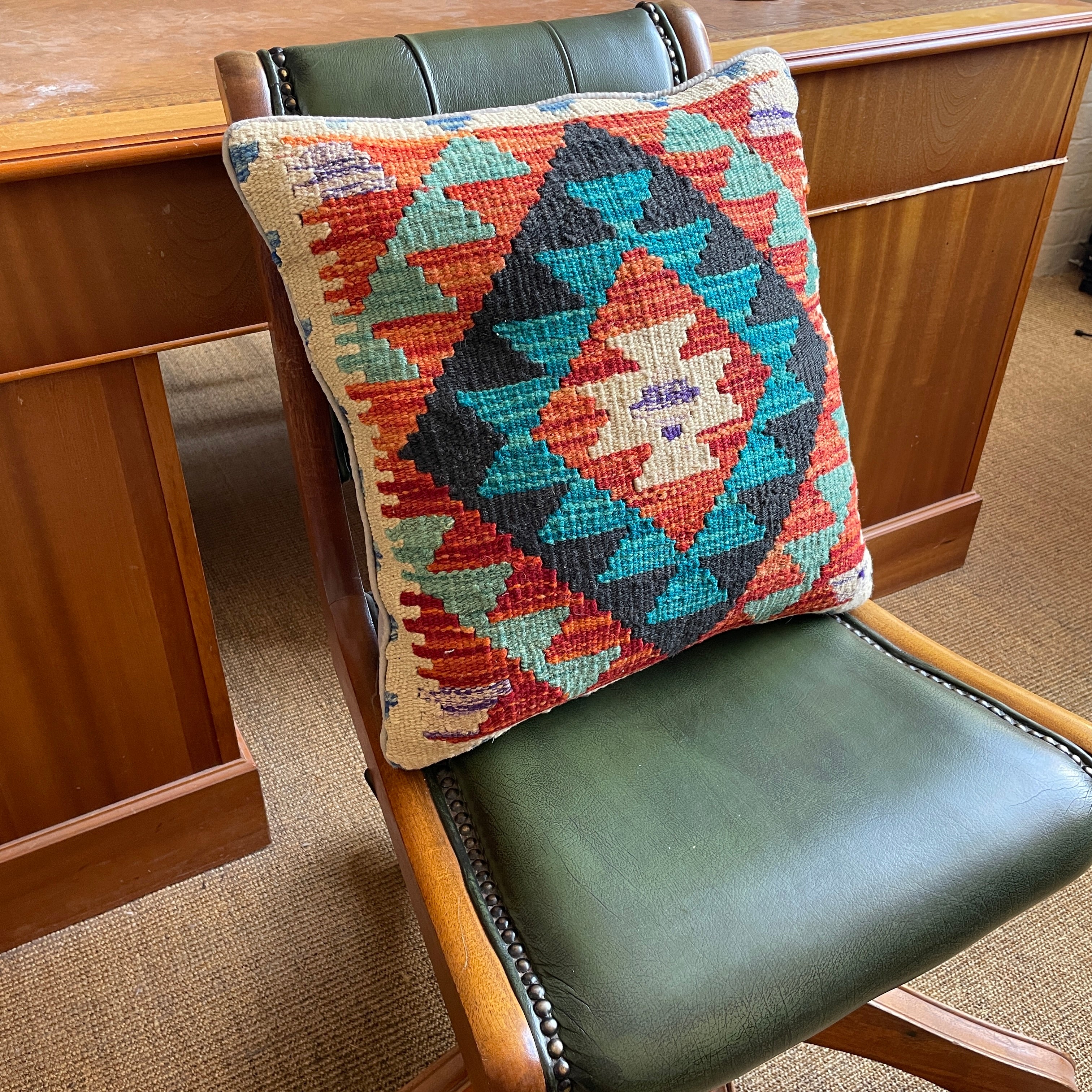 45 x 45 cm | Afghan Kilim Cushion Cover - Khorasan Rugs