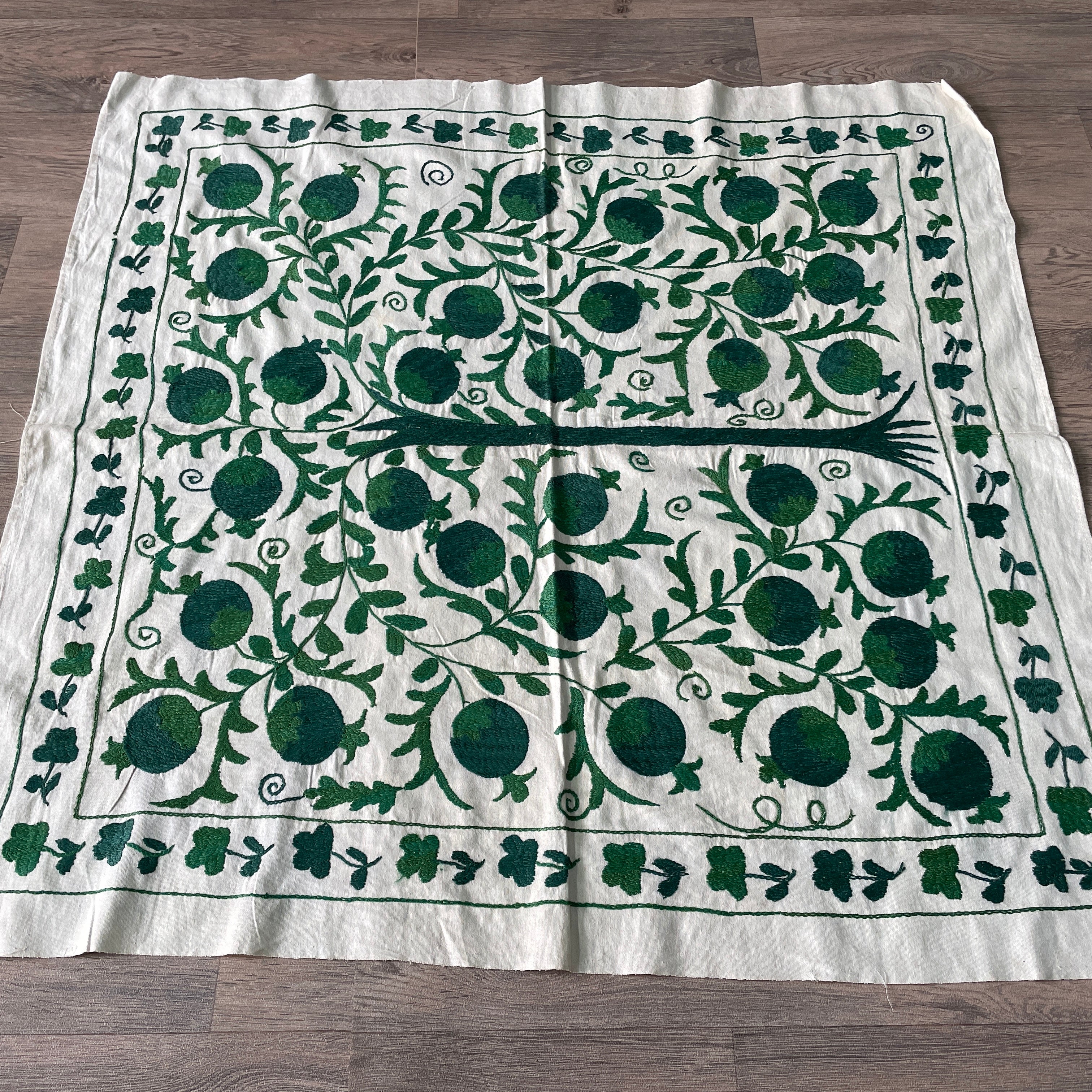 Uzbek Suzani Table Throw