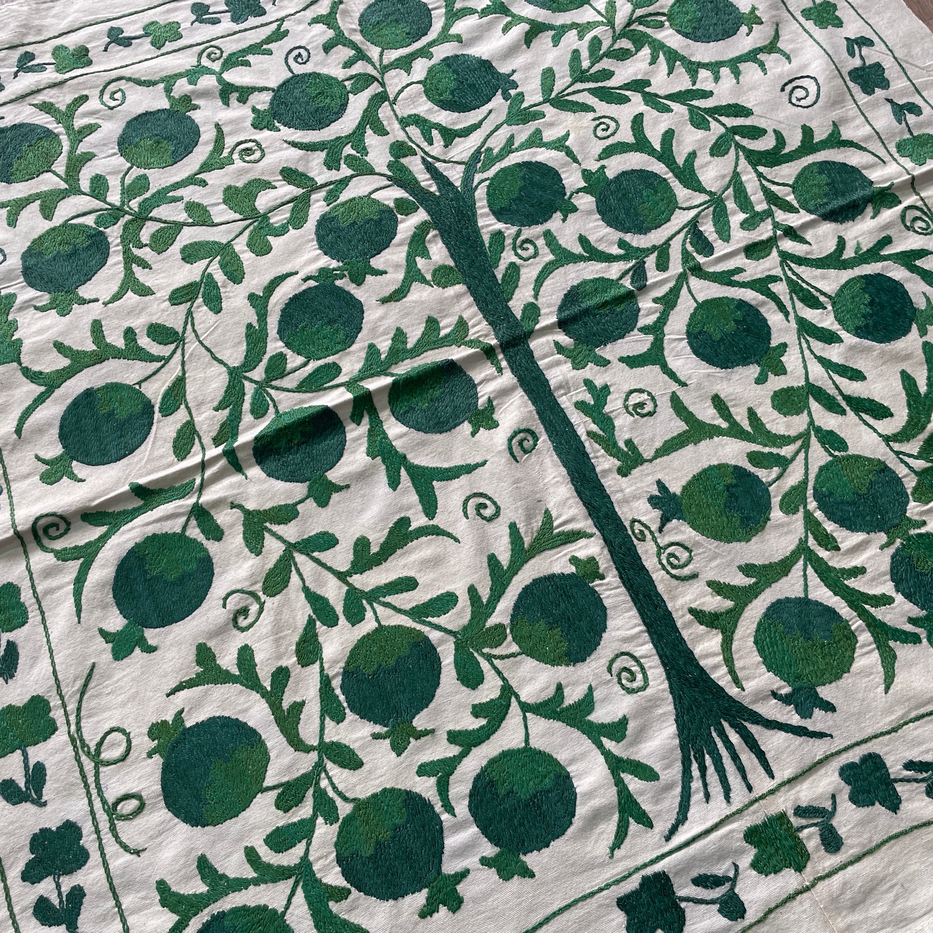 Uzbek Suzani Table Throw