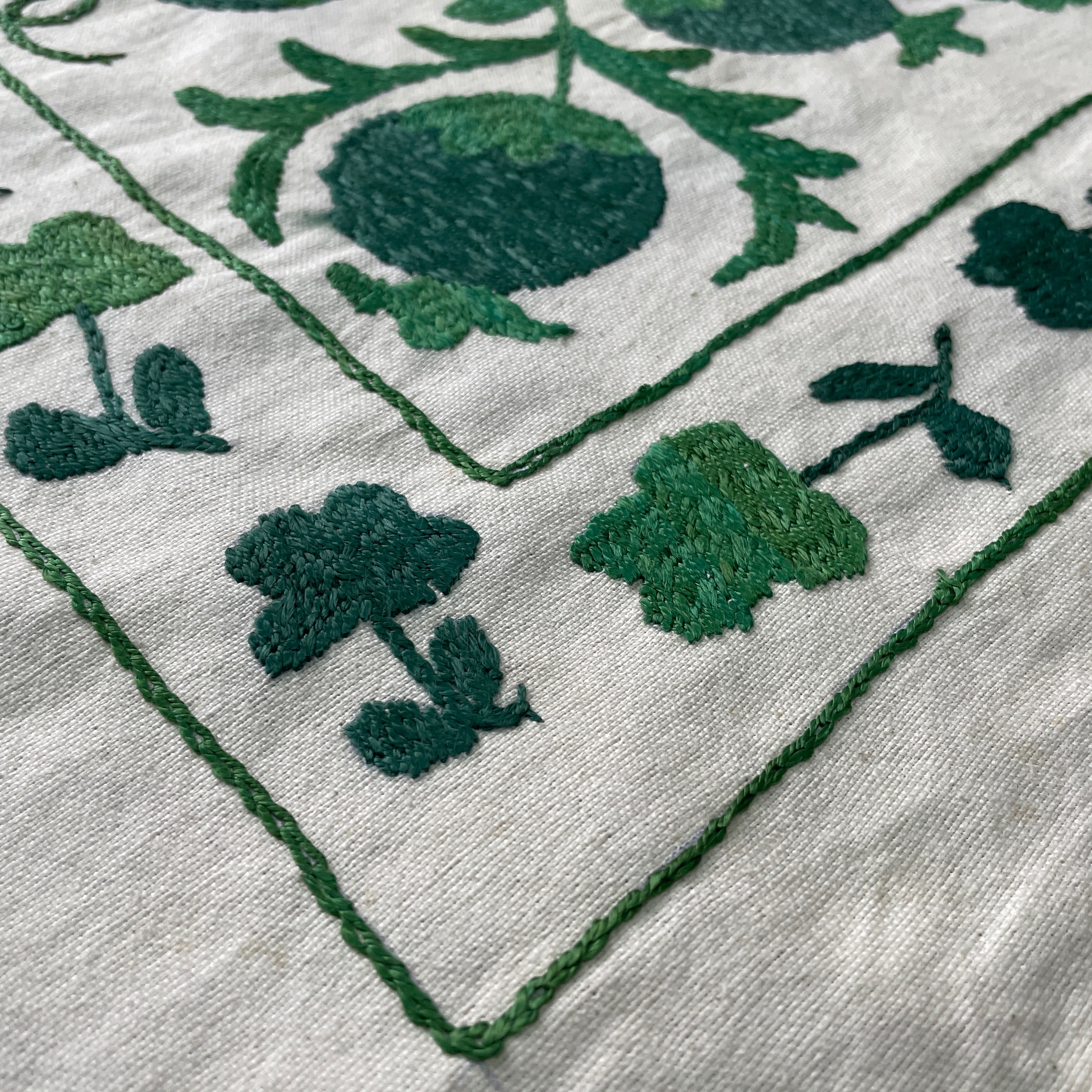 Uzbek Suzani Table Throw