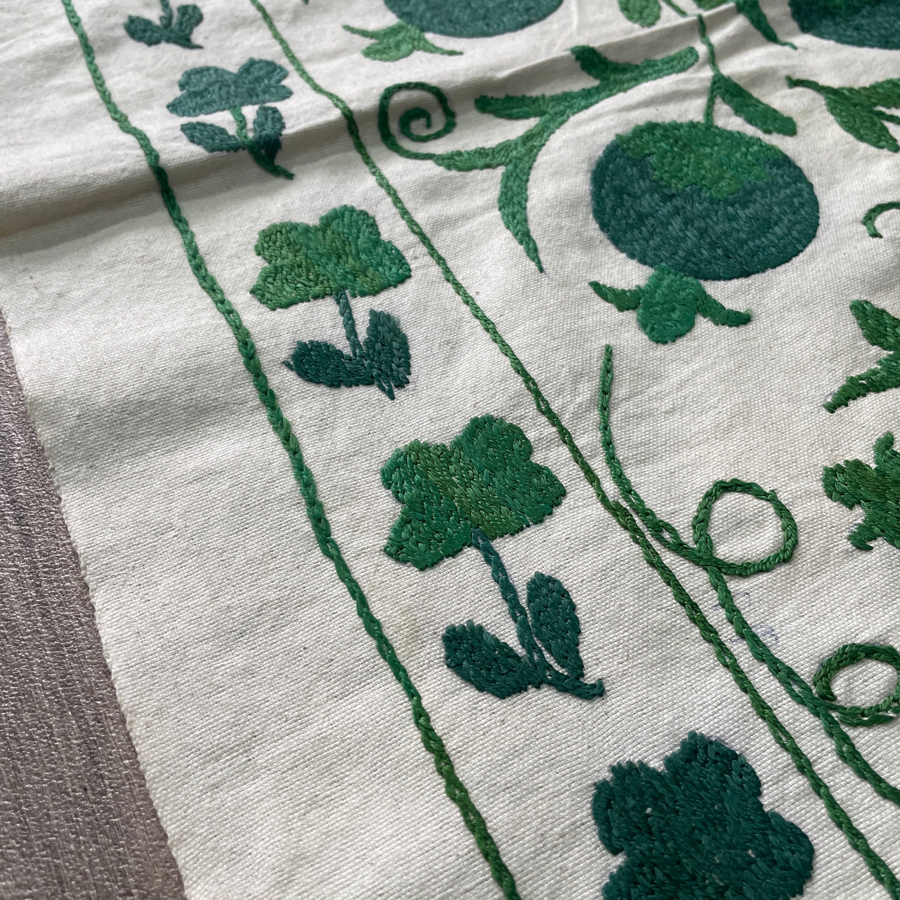 Uzbek Suzani Table Throw