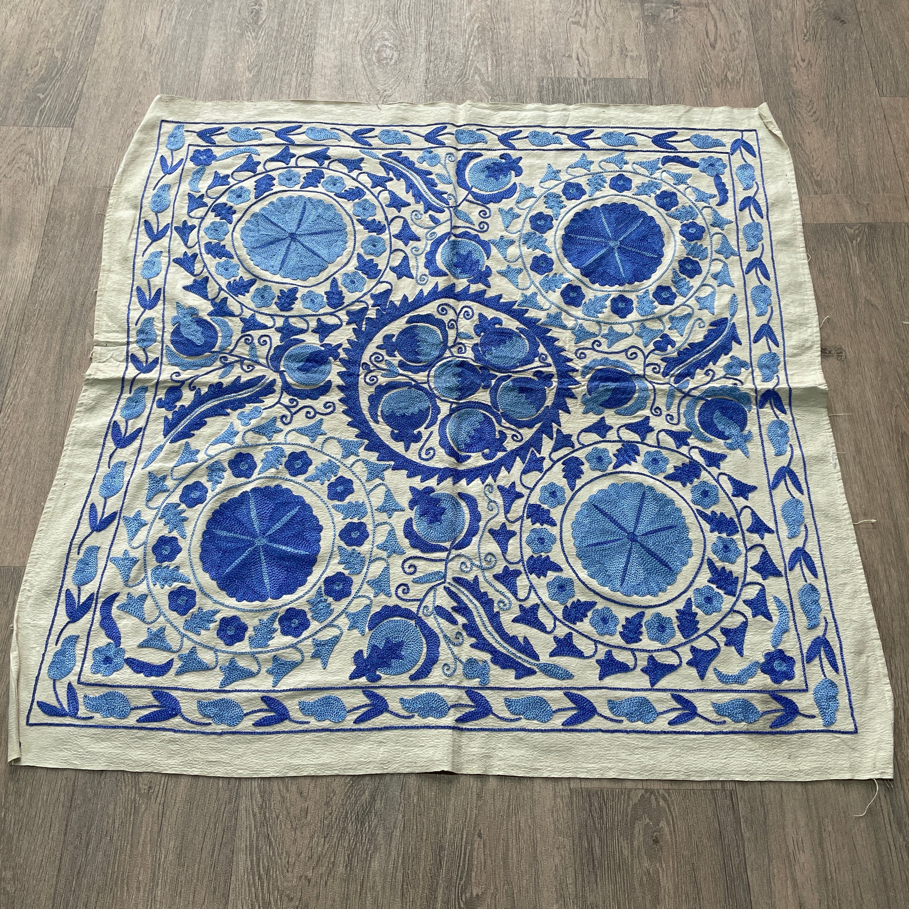 Uzbek Suzani Table Throw