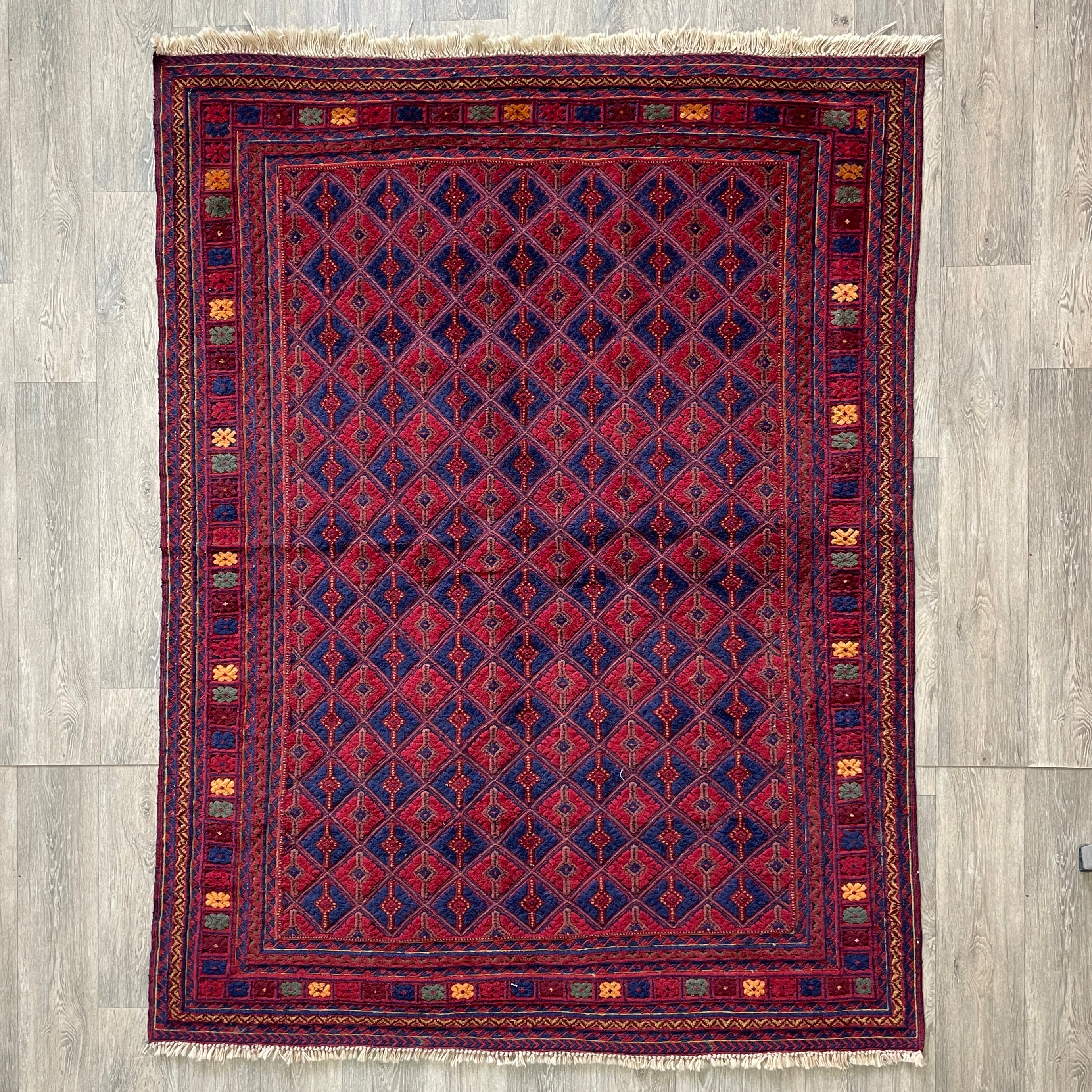 202 x 149 cm | Afghan Fine Mushwani Rug - Khorasan Rugs