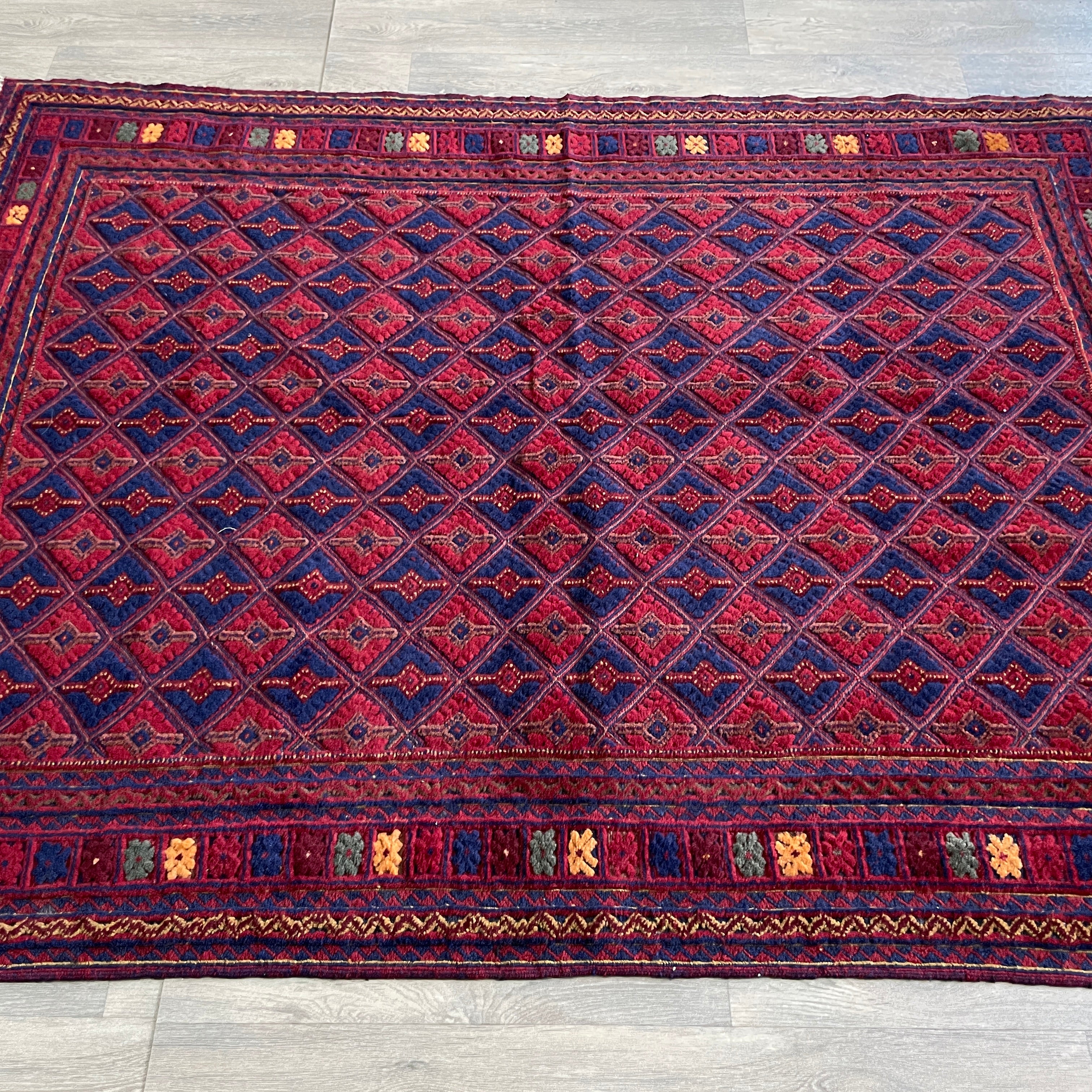 202 x 149 cm | Afghan Fine Mushwani Rug - Khorasan Rugs